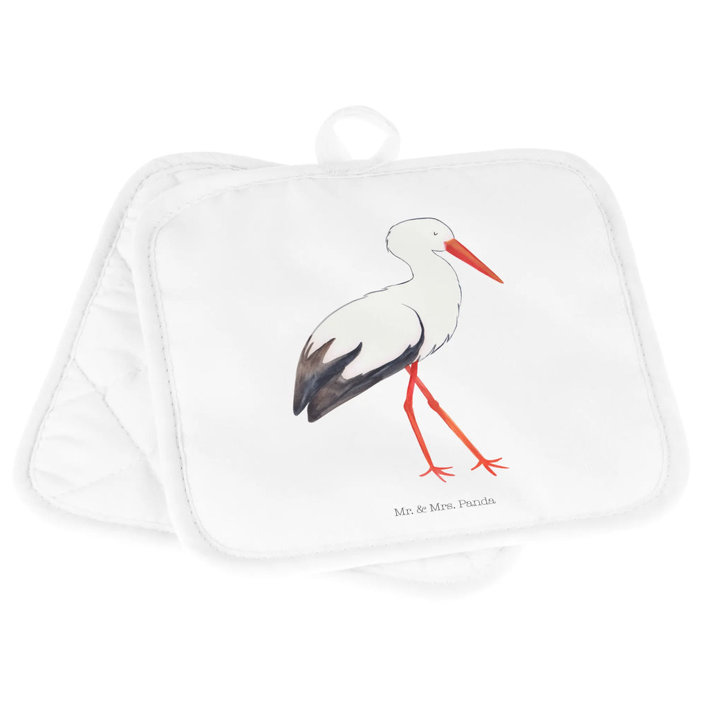 2er Set Topflappen  Storch Topfuntersetzer, topfhalter, Topflappenset, Topflappen, Topfhandschuhe, 2er Set Topflappen, Topflappen 2er Set, Topflappen Set, Tiere, Tiermotive, Gute Laune, Lustige Sprüche, Schwanger, Baby, Geburt, Schwangerschaft, Mutter, Störche, Mutter Werden, Mütter, Babybauch, Storch