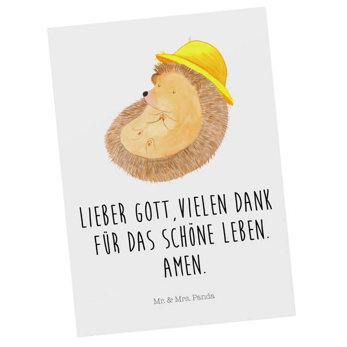 Postcard Hedgehog Pray