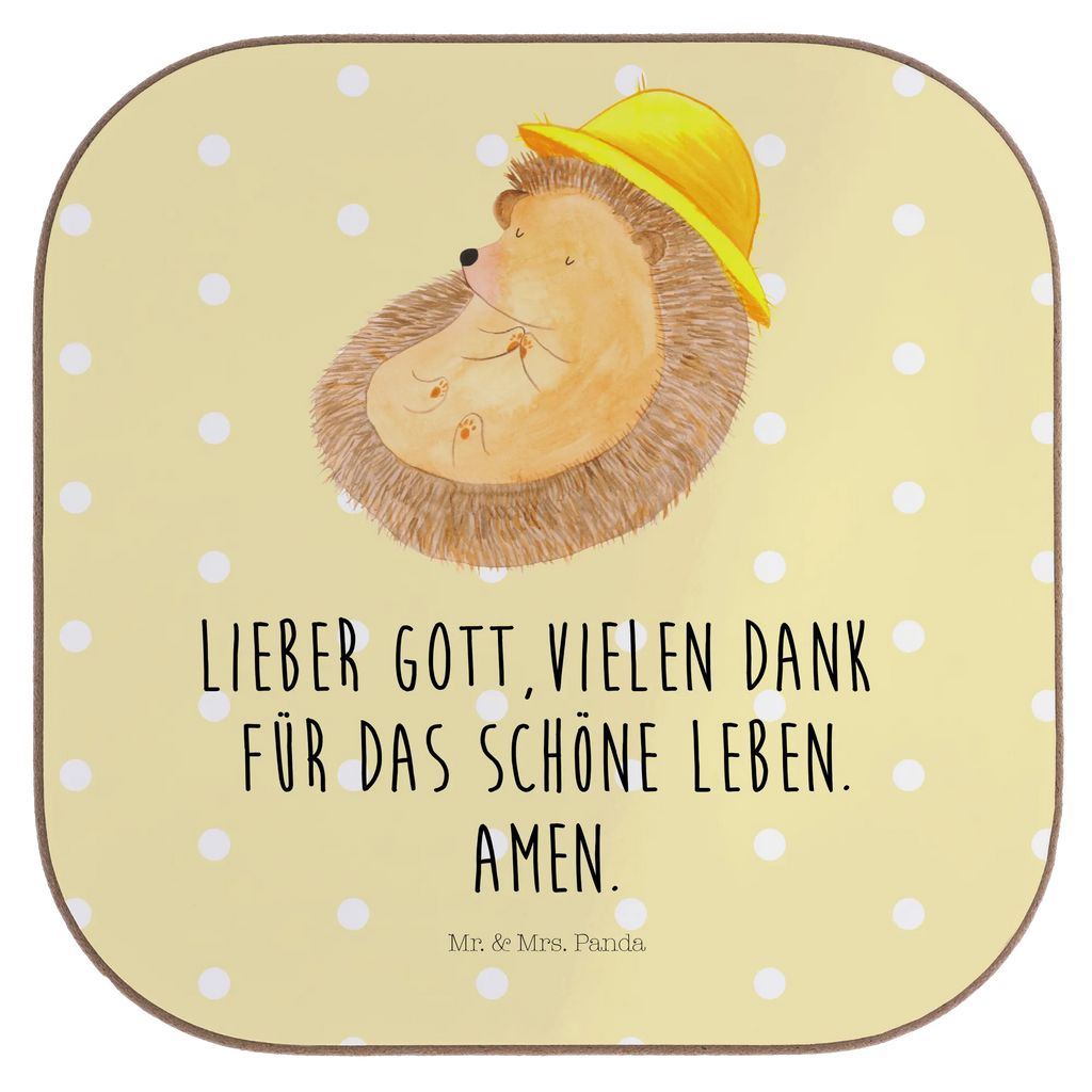 Square coaster Hedgehog Pray Tassen Untersetzer, weinflaschenuntersetzer, bieruntersetzer, Teeuntersetzer, Untersetzer für Gläser, Glasuntersetzer, Untersetzer Gläser, Becheruntersetzer, Untersetzer Kaffee, hartfaseruntersetzer, gläseruntersetzer, Tassenuntersetzer, hartfaser untersetzer, Untersetzer Glas, weinuntersetzer, Untersetzer, Flaschenuntersetzer, weinglasuntersetzer, Kaffeeuntersetzer, Getränkeuntersetzer, Untersetzer Tasse, Untersetzer Tee, Tischuntersetzer, Lustige Sprüche, Tiere, Tiermotive, Gute Laune, Amen, Dankbarkeit, Igel mit Hut, Sonnenhut, Dankbar sein, Gott, Leben, Dankbar, Beten, Igel, Genießen