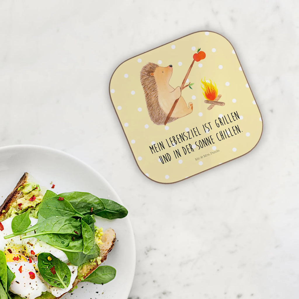 Square coaster Hedgehog grilling Getränkeuntersetzer, Glasuntersetzer, Untersetzer aus Holz, Untersetzer Design, Holzuntersetzer, Korkuntersetzer, Untersetzer Holz, Untersetzer für Gläser, Untersetzer, Untersetzer Gläser, Tassen Untersetzer, Bierdeckel, Tiermotive, Gute Laune, lustige Sprüche, Tiere, arbeitslos, Motivation, Ziele, Spruch, Grillen, Sinn des Lebens, Igel