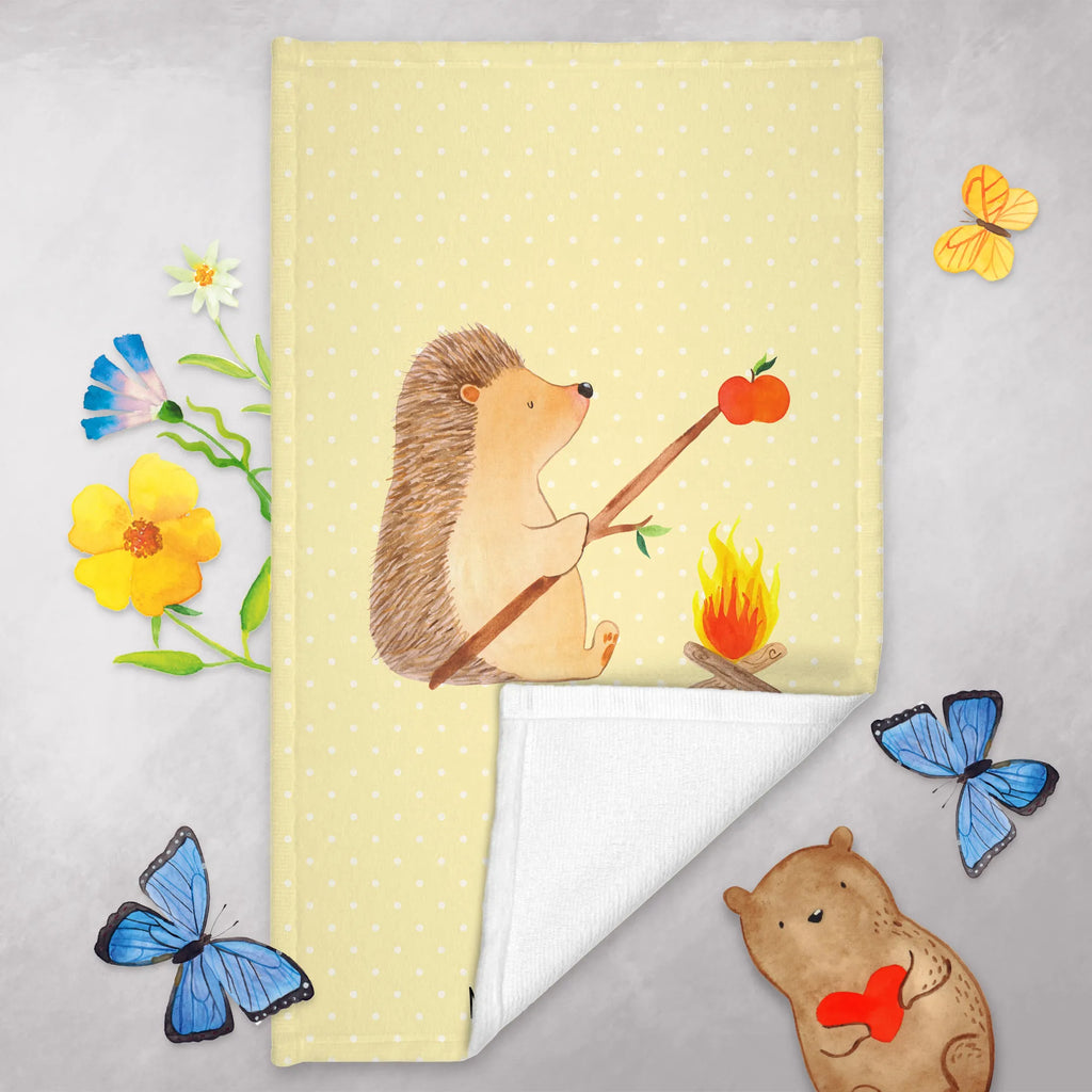 Hand towel Hedgehog grilling baby, children, big, towels, bathroom, bath towel, Towel, small animals, cute, funny, cute animal motives, hand drawn, small world, funny sayings, good mood, happy, gifts, gift ideas, special gifts, animal lover, card, meaning of life, saying, motivation, goals, barbecue, unemployed, hedgehog