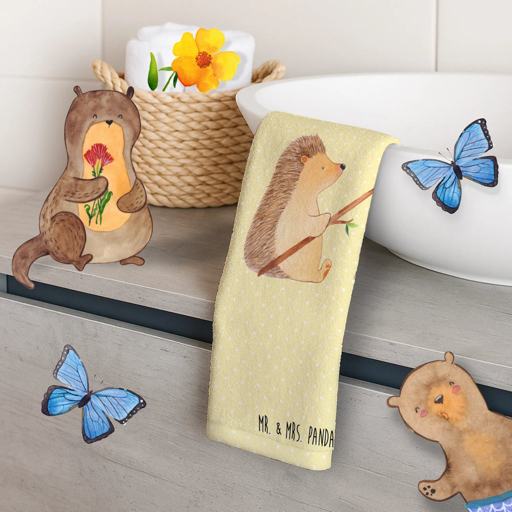 Hand towel Hedgehog grilling baby, children, big, towels, bathroom, bath towel, Towel, small animals, cute, funny, cute animal motives, hand drawn, small world, funny sayings, good mood, happy, gifts, gift ideas, special gifts, animal lover, card, meaning of life, saying, motivation, goals, barbecue, unemployed, hedgehog