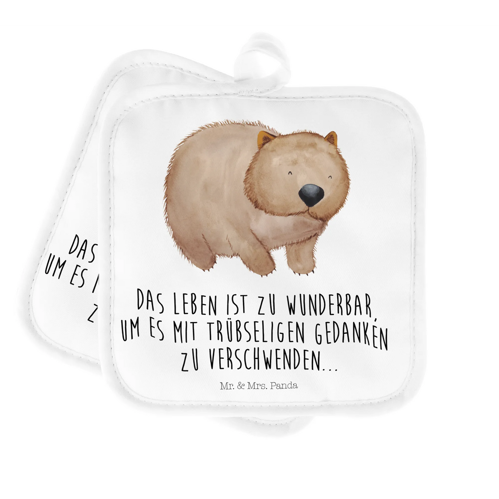 2er Set Topflappen  Wombat Ofenhandschuh, Topflappen 2er Set, Topflappen, Topflappenset, Topfuntersetzer, Topflappen lustig, Topflappen mit Spruch, Topfhandschuh, Topfhandschuhe, Schöne Topflappen, Ofenhandschuhe, Topflappen Set, Tiermotive, Gute Laune, lustige Sprüche, Tiere, Wombat, Spruch, Australien, Motivation, Das Leben ist schön