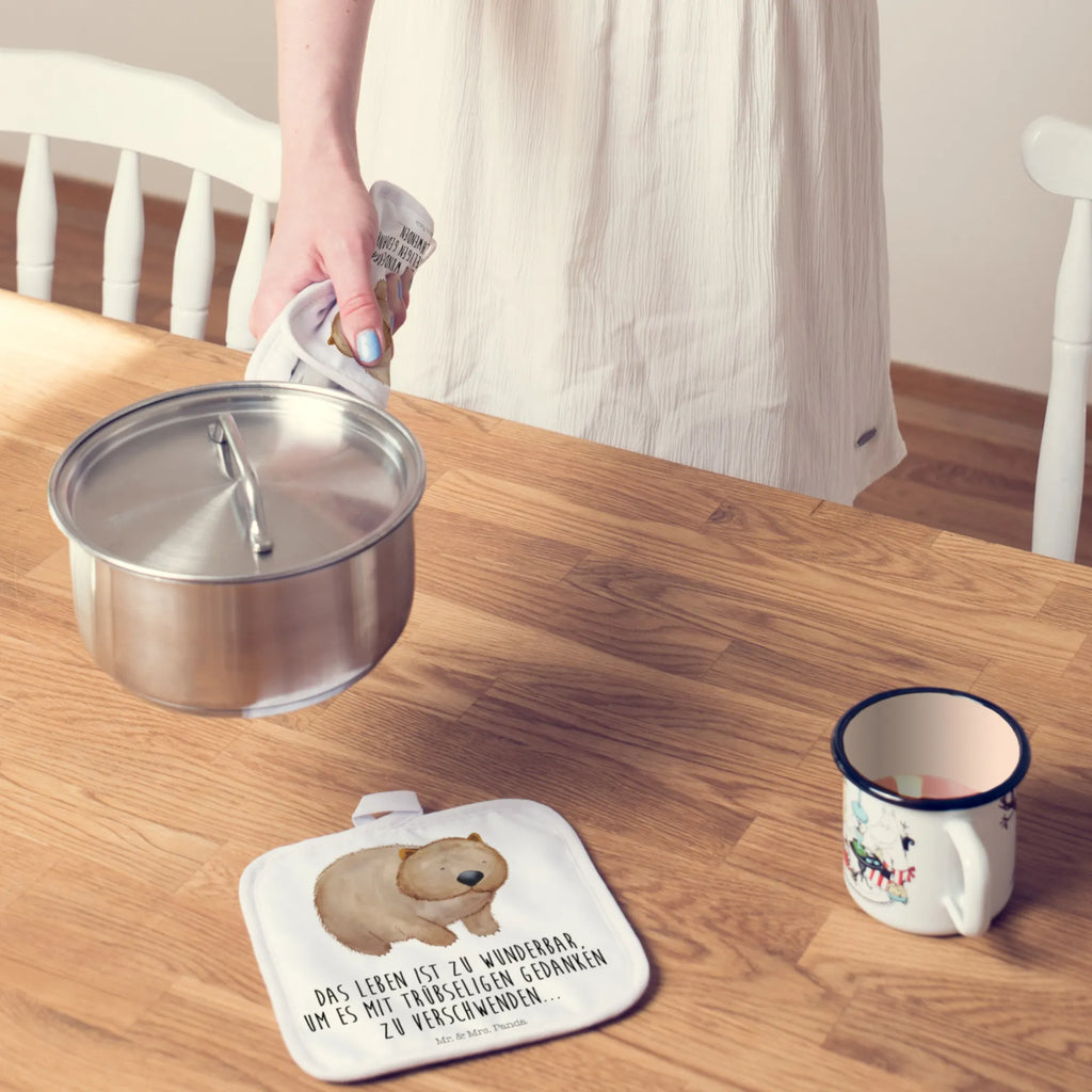 2er Set Topflappen  Wombat Ofenhandschuh, Topflappen 2er Set, Topflappen, Topflappenset, Topfuntersetzer, Topflappen lustig, Topflappen mit Spruch, Topfhandschuh, Topfhandschuhe, Schöne Topflappen, Ofenhandschuhe, Topflappen Set, Tiermotive, Gute Laune, lustige Sprüche, Tiere, Wombat, Spruch, Australien, Motivation, Das Leben ist schön