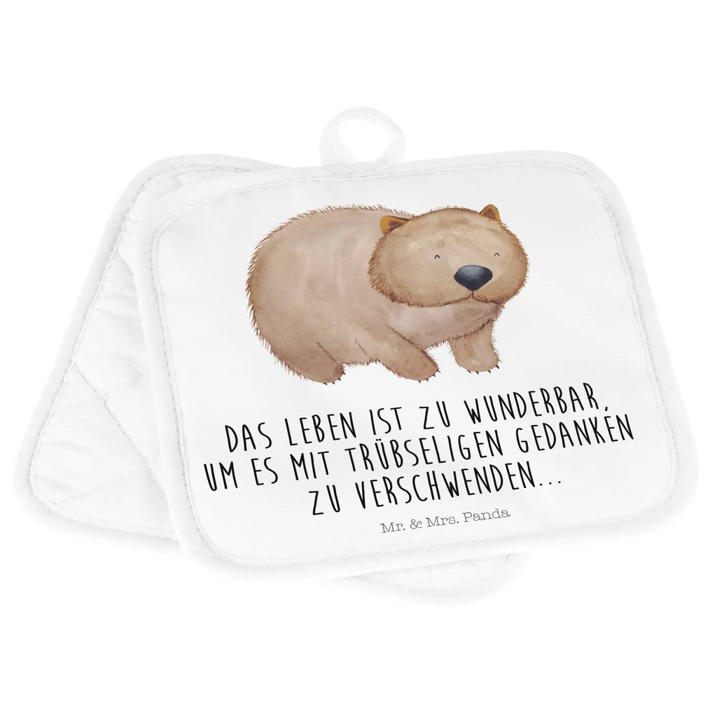 2er Set Topflappen  Wombat Ofenhandschuh, Topflappen 2er Set, Topflappen, Topflappenset, Topfuntersetzer, Topflappen lustig, Topflappen mit Spruch, Topfhandschuh, Topfhandschuhe, Schöne Topflappen, Ofenhandschuhe, Topflappen Set, Tiermotive, Gute Laune, lustige Sprüche, Tiere, Wombat, Spruch, Australien, Motivation, Das Leben ist schön