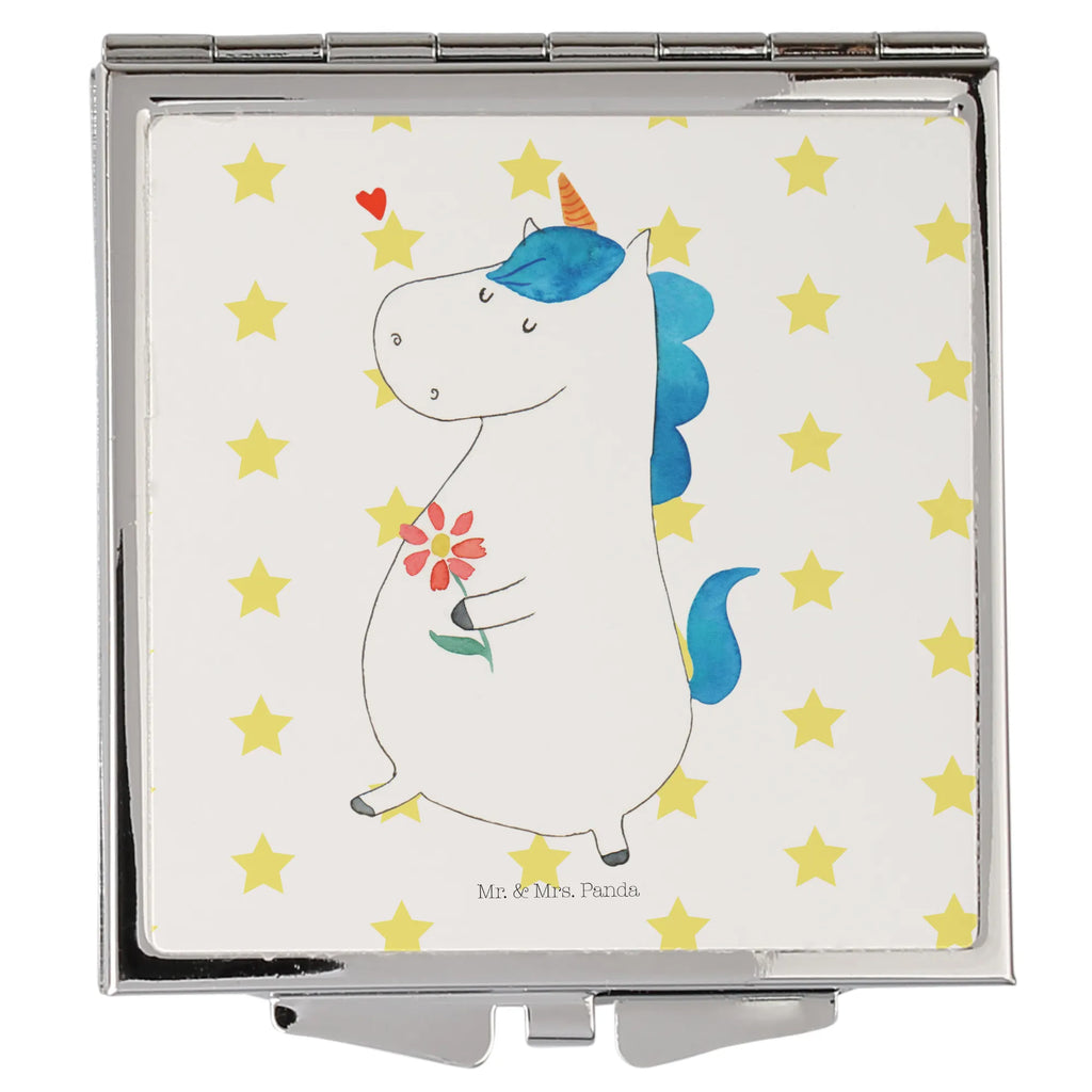 Handbag mirror unicorn Stroll make-up mirror, square, mirror, handbag, make up, silver, unicorn, unicorns, Good Luck, Motivation, Sister, Glitter, Flowers, bff gift, Girlfriend present, Unicorn, Walk, Mother, Joy