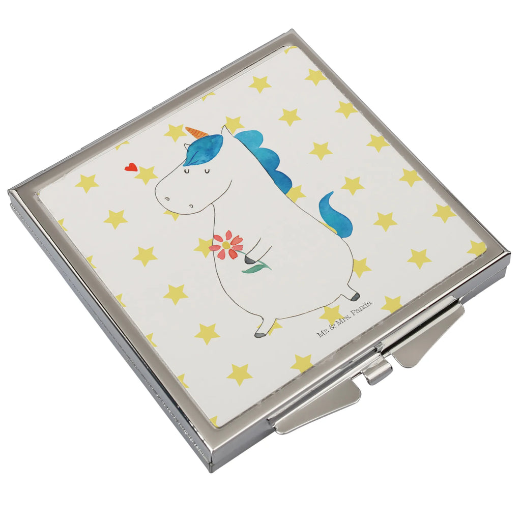 Handbag mirror unicorn Stroll make-up mirror, square, mirror, handbag, make up, silver, unicorn, unicorns, Good Luck, Motivation, Sister, Glitter, Flowers, bff gift, Girlfriend present, Unicorn, Walk, Mother, Joy