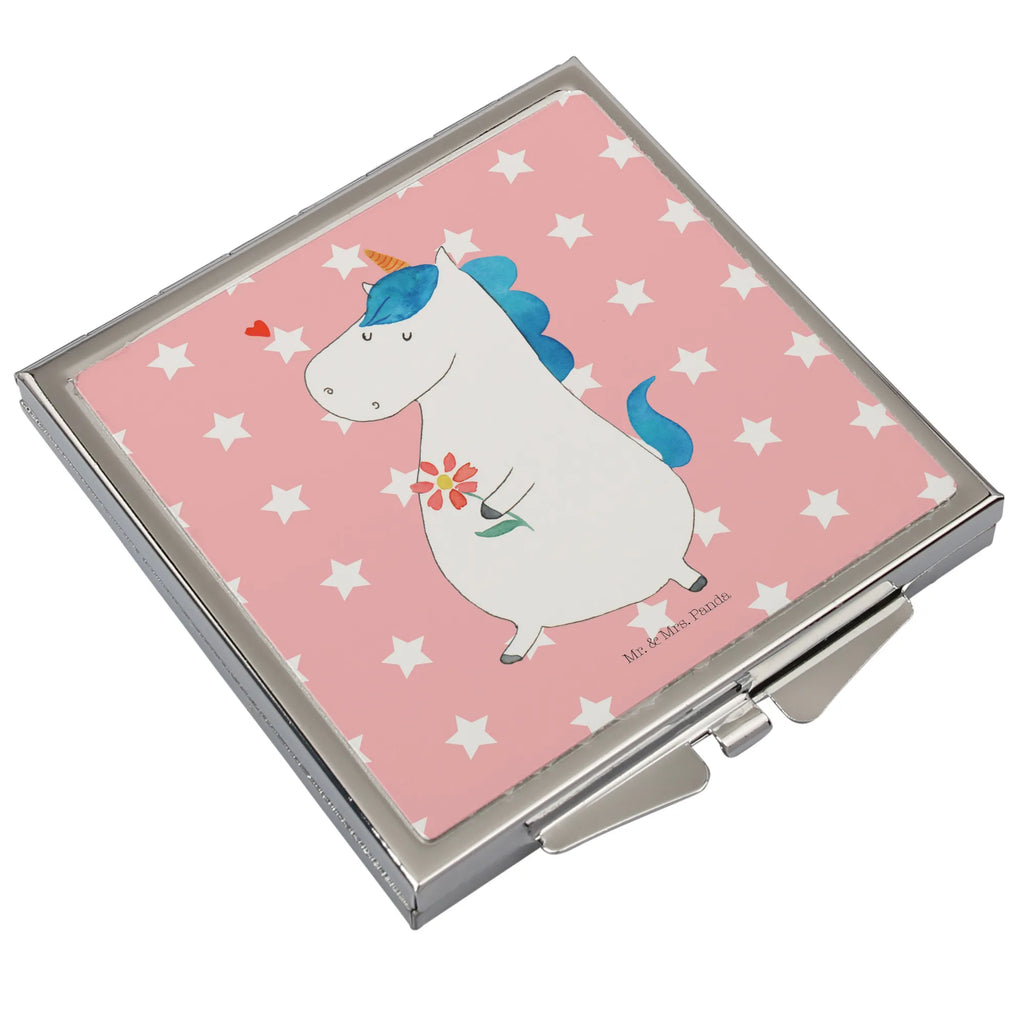 Handbag mirror unicorn Stroll make-up mirror, square, mirror, handbag, make up, silver, unicorn, unicorns, Good Luck, Motivation, Sister, Glitter, Flowers, bff gift, Girlfriend present, Unicorn, Walk, Mother, Joy