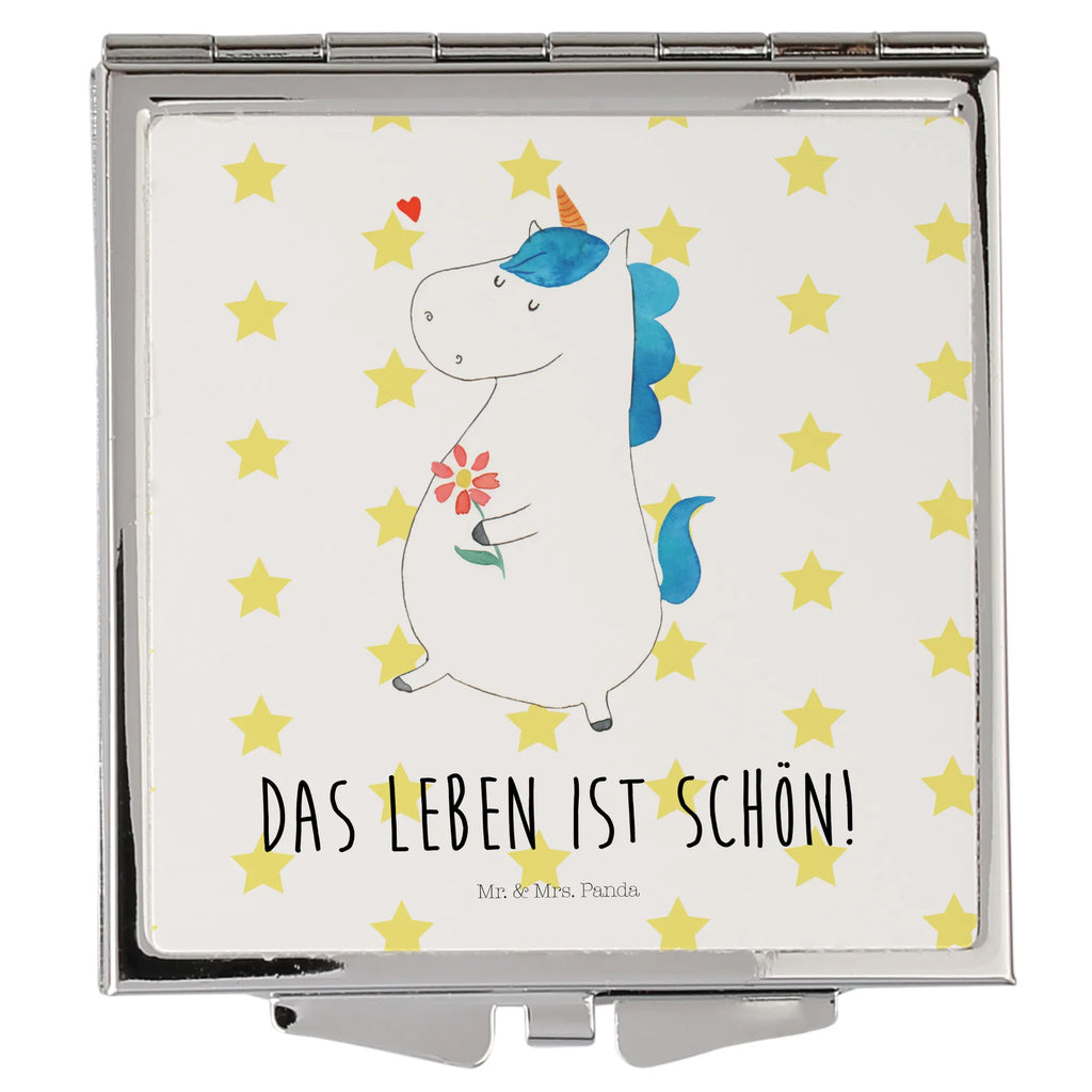 Handbag mirror unicorn Stroll make-up mirror, square, mirror, handbag, make up, silver, unicorn, unicorns, Good Luck, Motivation, Sister, Glitter, Flowers, bff gift, Girlfriend present, Unicorn, Walk, Mother, Joy