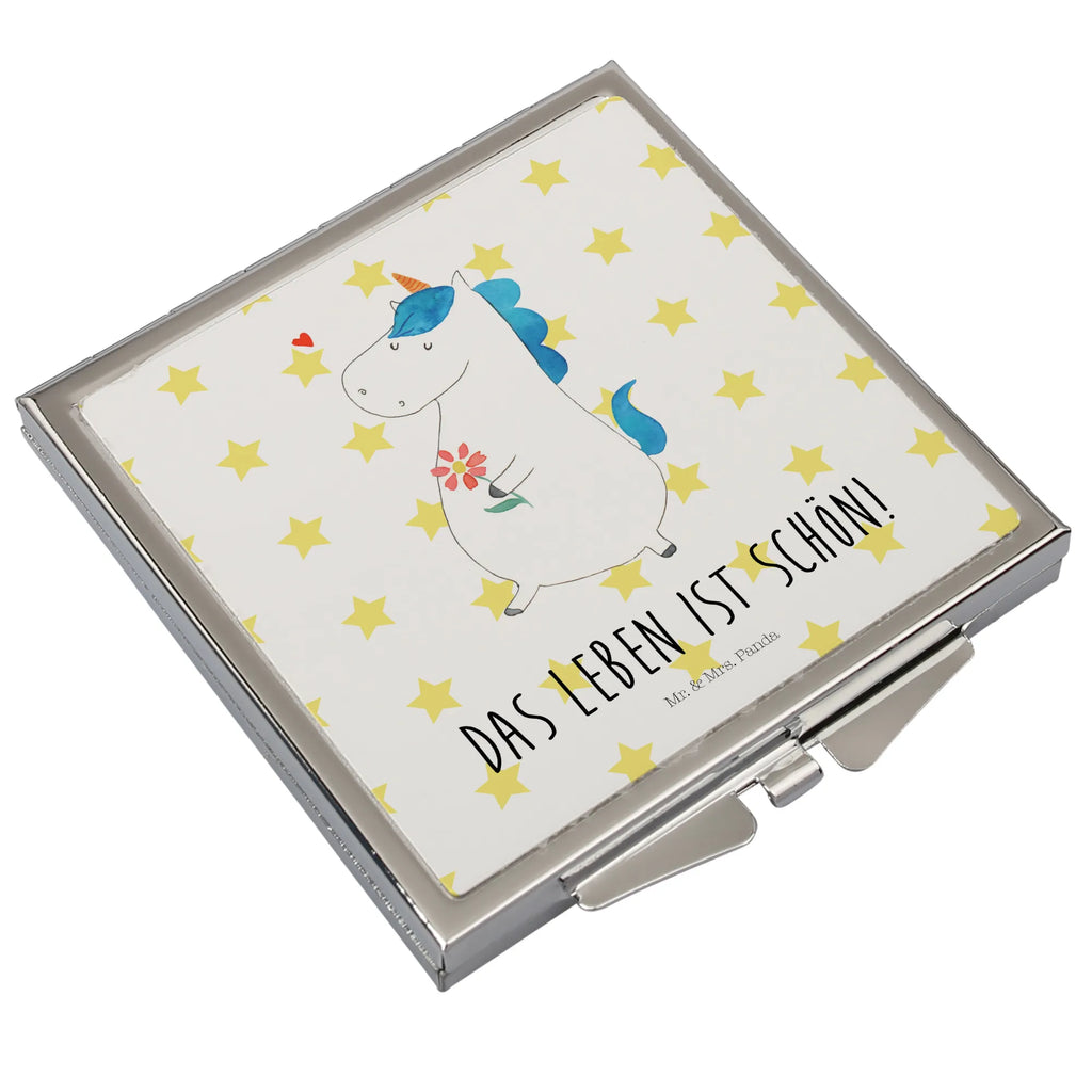 Handbag mirror unicorn Stroll make-up mirror, square, mirror, handbag, make up, silver, unicorn, unicorns, Good Luck, Motivation, Sister, Glitter, Flowers, bff gift, Girlfriend present, Unicorn, Walk, Mother, Joy