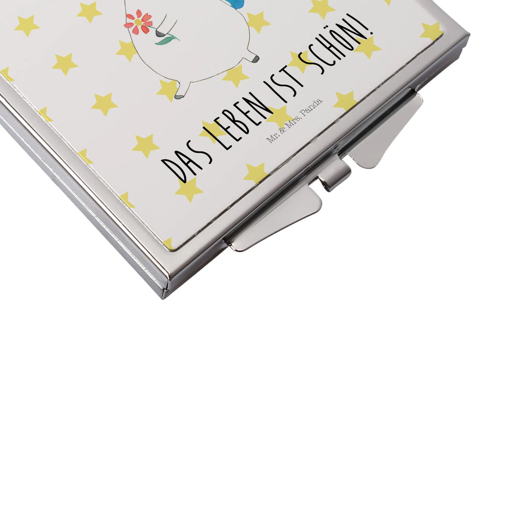 Handbag mirror unicorn Stroll make-up mirror, square, mirror, handbag, make up, silver, unicorn, unicorns, Good Luck, Motivation, Sister, Glitter, Flowers, bff gift, Girlfriend present, Unicorn, Walk, Mother, Joy