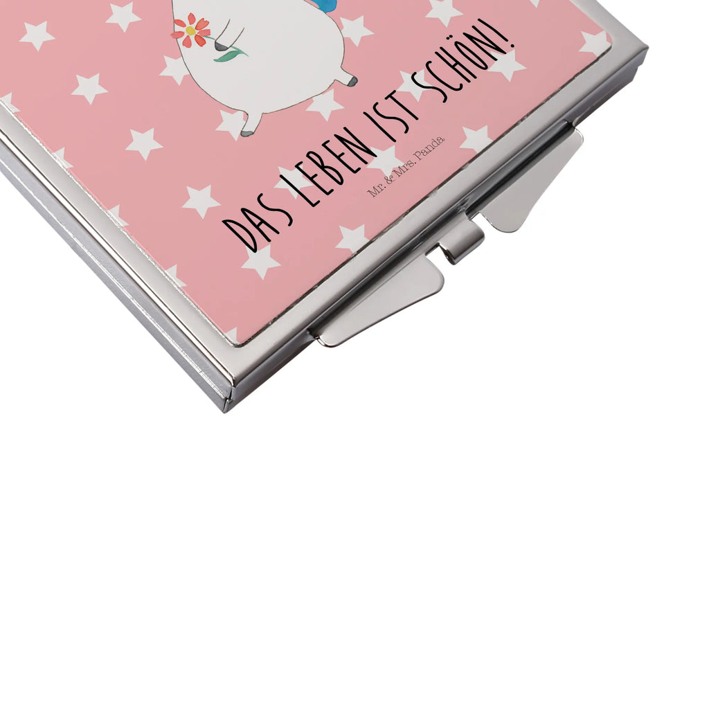 Handbag mirror unicorn Stroll make-up mirror, square, mirror, handbag, make up, silver, unicorn, unicorns, Good Luck, Motivation, Sister, Glitter, Flowers, bff gift, Girlfriend present, Unicorn, Walk, Mother, Joy