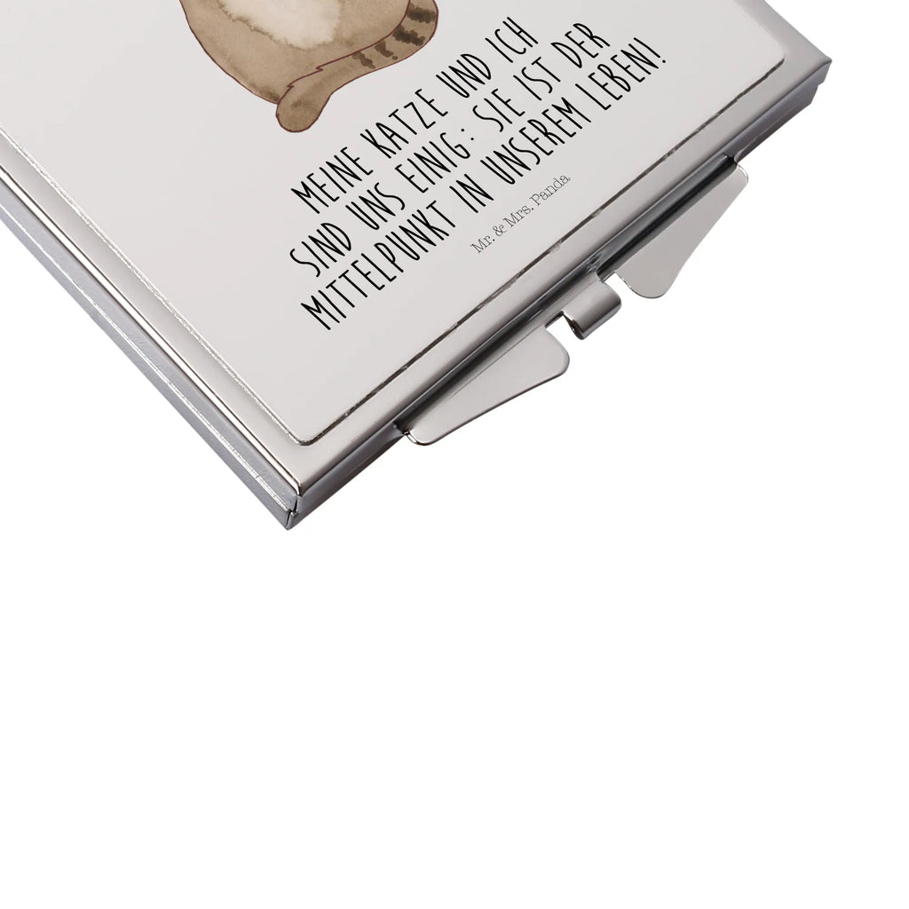 Kwadratowe lusterko do torebki kot siedzenie Kot, motyw kotów, miłośnik kotów, dekoracje z kotami, przyjaciel kotów, entuzjasta kotów, produkty dla kotów, artykuły dla kotów, akcesoria dla kotów, pamiątki z kotami, produkty dla miłośników kotów, motywy kotów