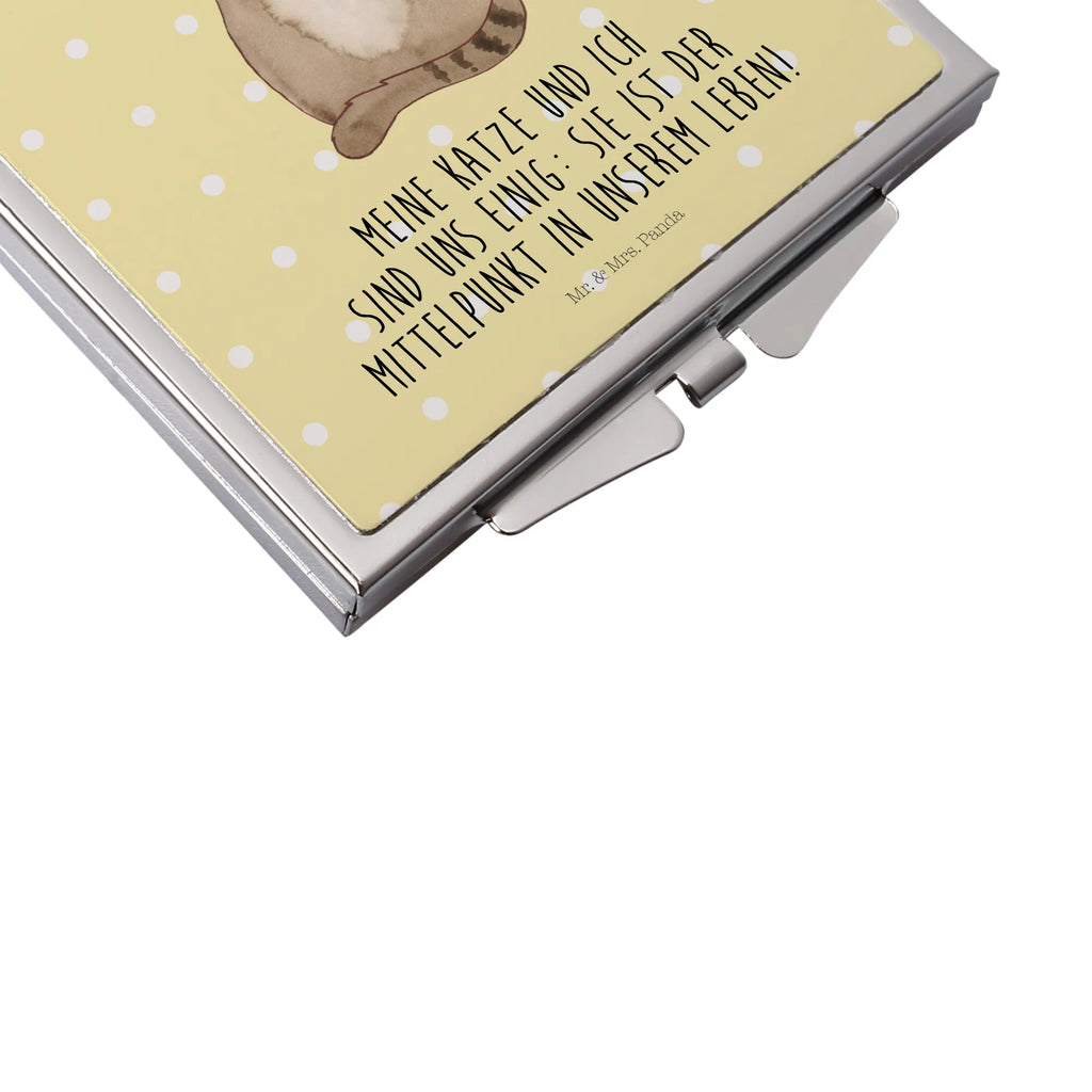 Kwadratowe lusterko do torebki kot siedzenie Kot, motyw kotów, miłośnik kotów, dekoracje z kotami, przyjaciel kotów, entuzjasta kotów, produkty dla kotów, artykuły dla kotów, akcesoria dla kotów, pamiątki z kotami, produkty dla miłośników kotów, motywy kotów