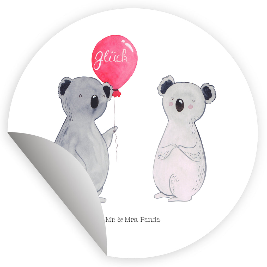 Rund Aufkleber Koala Luftballon Sticker, Aufkleber, Etikett, Koala, Koalabär, Luftballon, Party, Geburtstag, Geschenk
