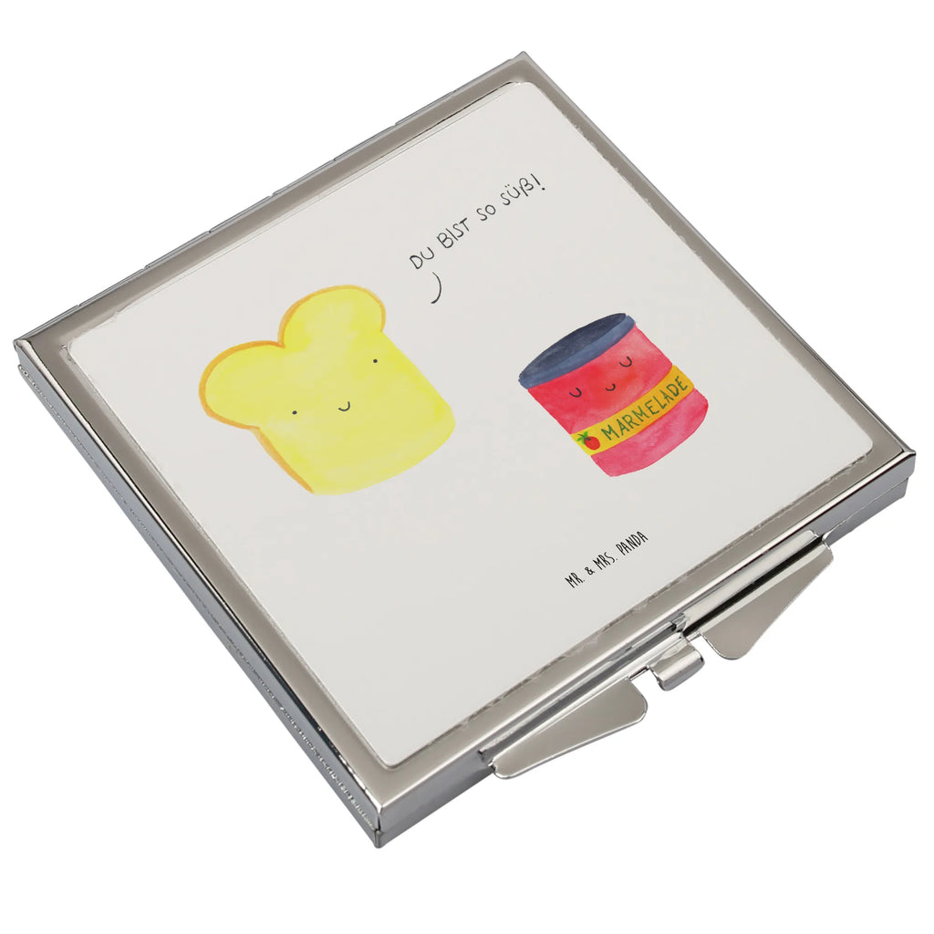 Handbag mirror toast jam mirror, silver, handbag, make up, square, make-up mirror, small animals, cute, funny, cute animal motives, hand drawn, small world, funny sayings, good mood, happy, gifts, gift ideas, special gifts, animal lover, card, bread, breakfast invitation, jam, Toast, cute postcard, sweet, dreamteam, kitchen saying, kitchen decoration, toast