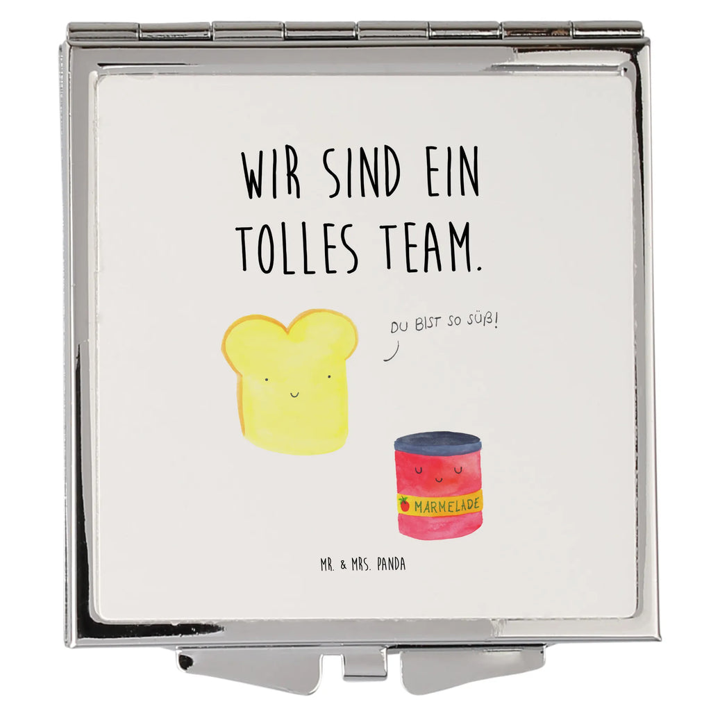 Handbag mirror toast jam mirror, silver, handbag, make up, square, make-up mirror, small animals, cute, funny, cute animal motives, hand drawn, small world, funny sayings, good mood, happy, gifts, gift ideas, special gifts, animal lover, card, bread, breakfast invitation, jam, Toast, cute postcard, sweet, dreamteam, kitchen saying, kitchen decoration, toast