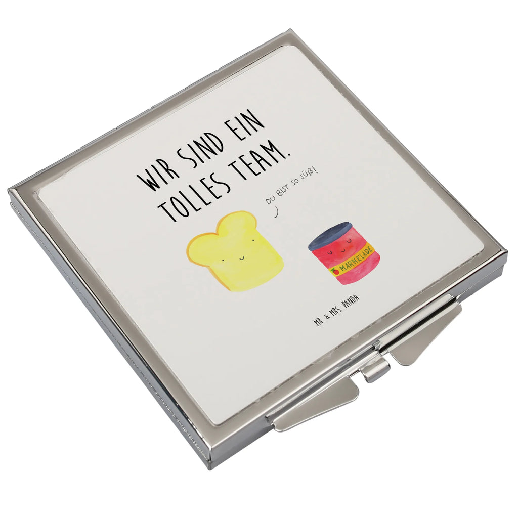 Handbag mirror toast jam mirror, silver, handbag, make up, square, make-up mirror, small animals, cute, funny, cute animal motives, hand drawn, small world, funny sayings, good mood, happy, gifts, gift ideas, special gifts, animal lover, card, bread, breakfast invitation, jam, Toast, cute postcard, sweet, dreamteam, kitchen saying, kitchen decoration, toast