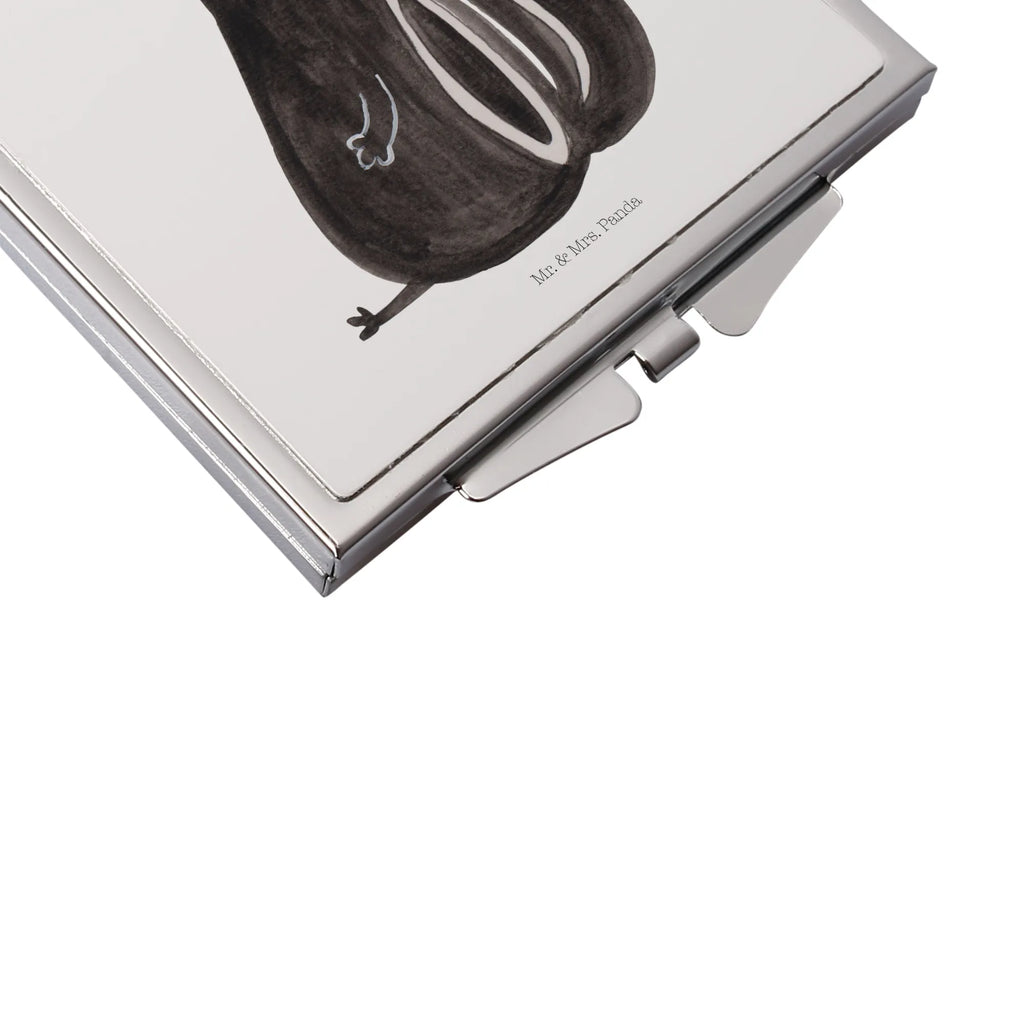 Handbag mirror skunk Sit make-up mirror, make up, square, silver, mirror, handbag, Skunk, wild animal, stinker, stinky, office, know-it-all, slogan, law, skunk, predator