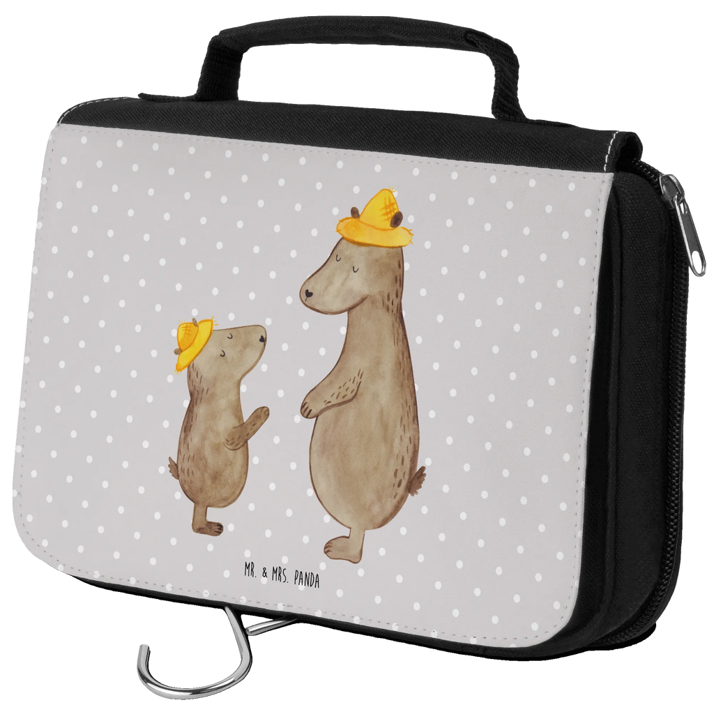 Wash bag Bears with hats Toilettentasche, Schminkbeutel, Kulturbeutel Waschbar, Waschbeutel, Waschtasche, hygienebeutel, Kosmetiktasche, Kulturbeutel, Kulturtasche, badtasche, Schminktasche, Necessaire, hygienetasche, Reisebeutel, beautycase, Muttertag, Vatertag, Mama, Papa, Oma, Opa, Familie, Schwester, Bruder, Paps, Vater, Vater-Sohn, Kind, Dad, Lieblingsmensch, Söhne, Kinder, Vorbild, Bär, Family, Papi, Daddy, Bären, Sohn