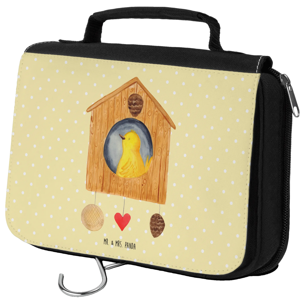 Wash bag birdhouse Home Kulturbeutel, Kulturbeutel Waschbar, Kosmetiktasche, Reisebeutel, Waschbeutel, badtasche, Waschtasche, Toilettentasche, Kulturtasche, hygienebeutel, Necessaire, hygienetasche, Schminktasche, beautycase, Schminkbeutel, Lustige Sprüche, Tiere, Tiermotive, Gute Laune, Umzug, Geschenk, Vogel, Vogelhaus, Einzugsgeschenk, Haus, Einzug, Hausbau, Home Sweet Home