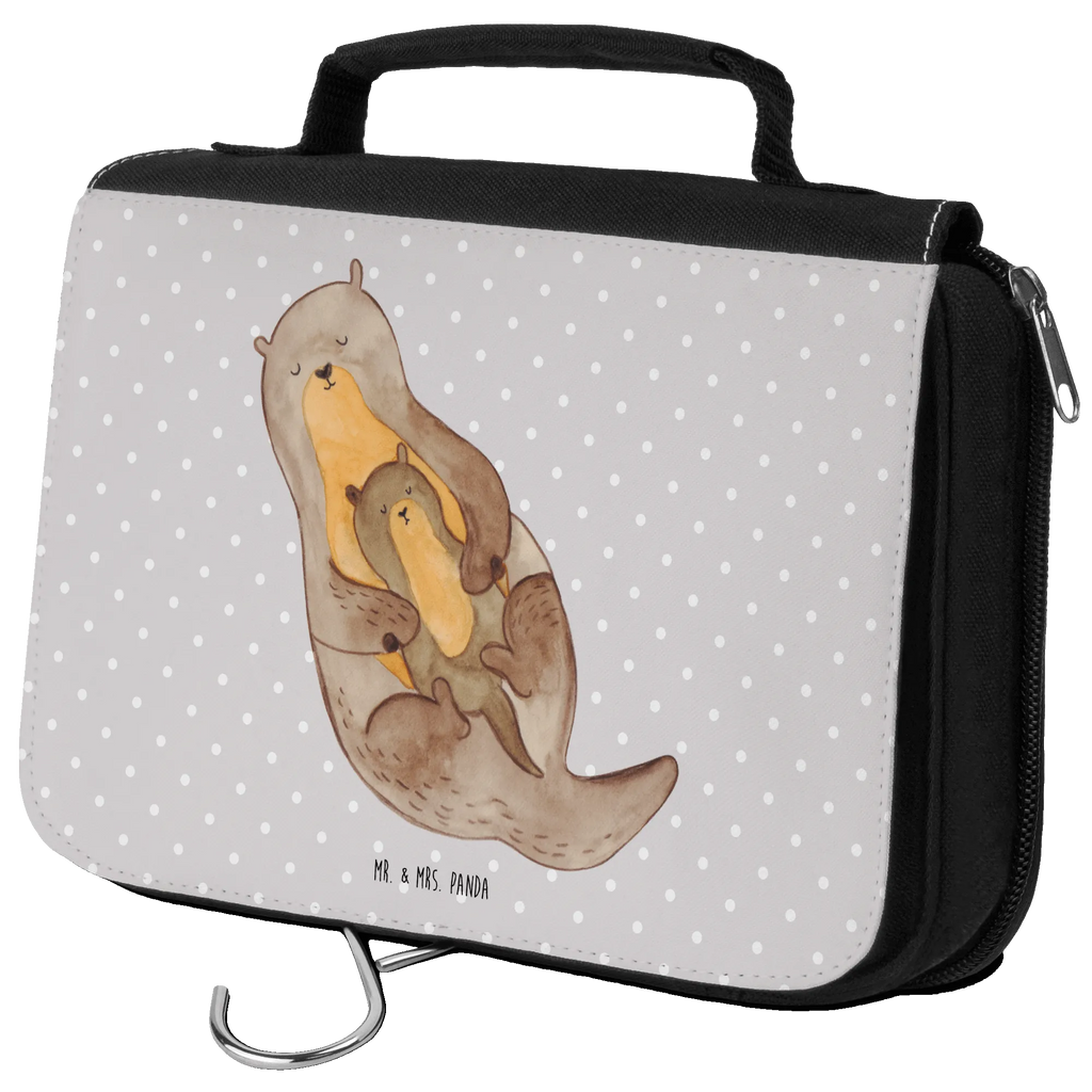 Wash bag otter child Gentlemen, Cosmetic bag, Wash bag, Toilet bag, To hang up, Ladies, otter, marten, sea otter, European otter, water mammal, aquatic animal, baby otter, predator, water, otter gifts, animal lover, gift ideas for animal lovers, animal, mammal, water animal, gifts for people in love, Otter Sea Otter Lake Otter