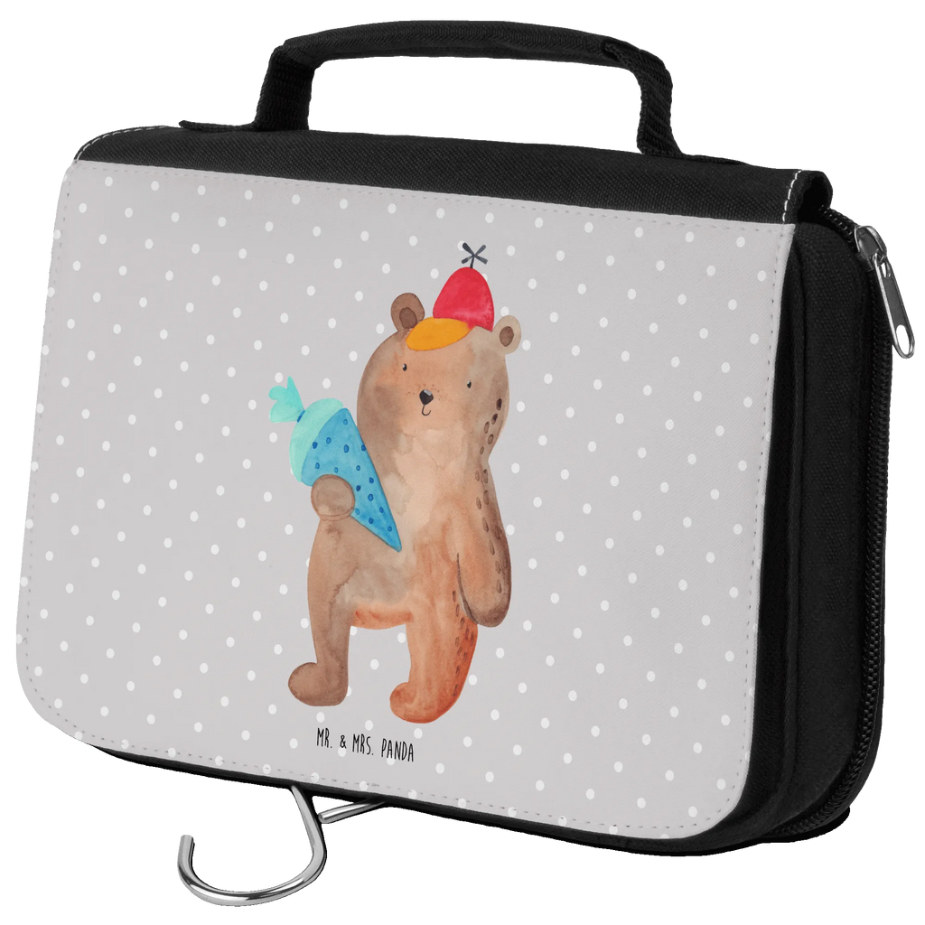 Wash bag bear School cone Waschtasche, Schminkbeutel, Kulturtasche, Toilettentasche, Necessaire, Kosmetiktasche, Kulturbeutel, badtasche, Kulturbeutel Waschbar, Schminktasche, Waschbeutel, Reisebeutel, beautycase, hygienetasche, hygienebeutel, Teddy, Bär, Teddybär, Schultüte, Schulanfang, Einschulung Geschenk, Grundschule, Bär Motiv, Erster Schultag Geschenk, Schule Geschenk, Schulbeginn