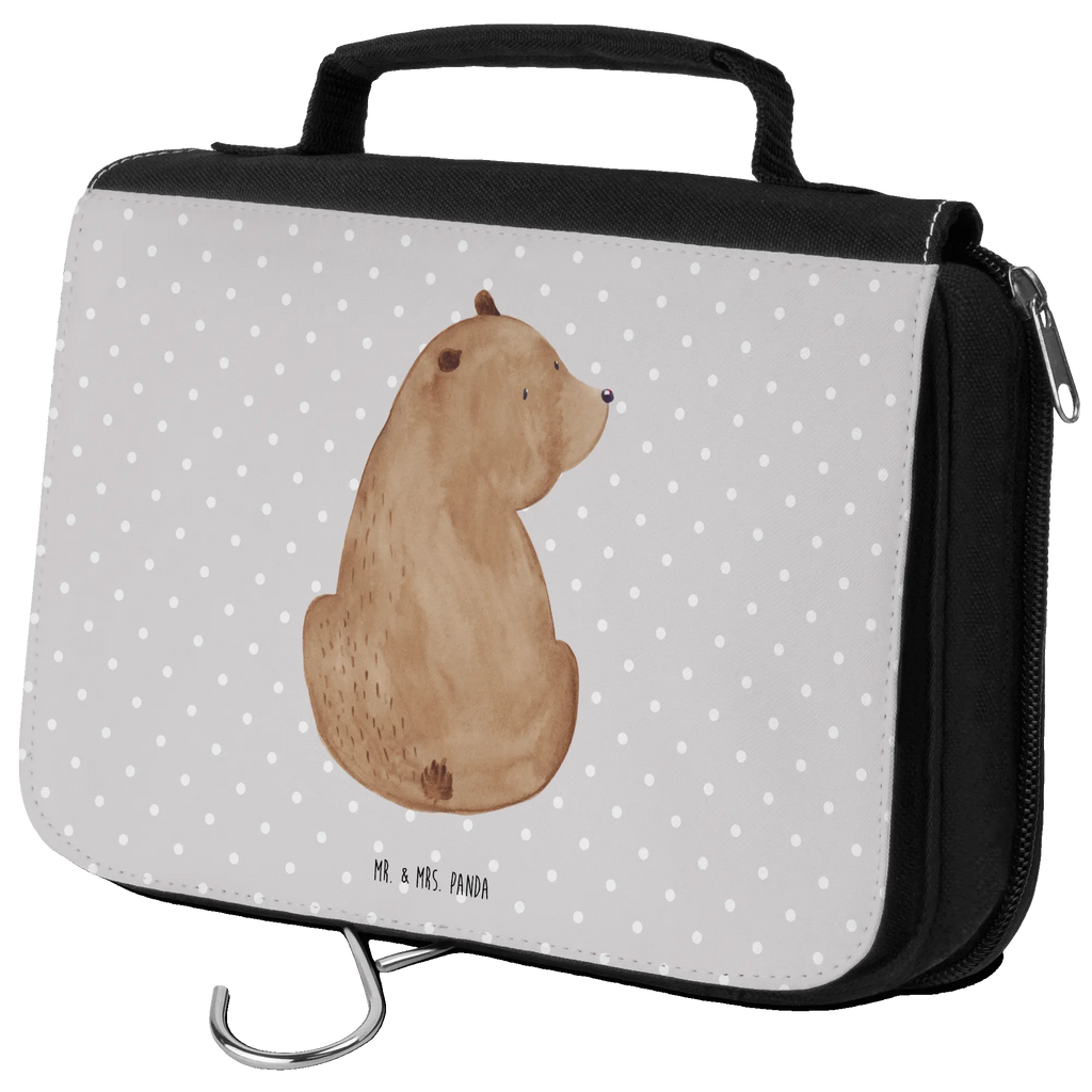 Wash bag bear shoulder look Kosmetiktasche, badtasche, hygienetasche, hygienebeutel, Waschtasche, Kulturbeutel, Schminktasche, Waschbeutel, Necessaire, Reisebeutel, Kulturbeutel Waschbar, beautycase, Schminkbeutel, Kulturtasche, Toilettentasche, Teddy, Bär, Teddybär, Selbstachtung, Weisheit, Motivation, Bärenliebe, Bären, Weltansicht