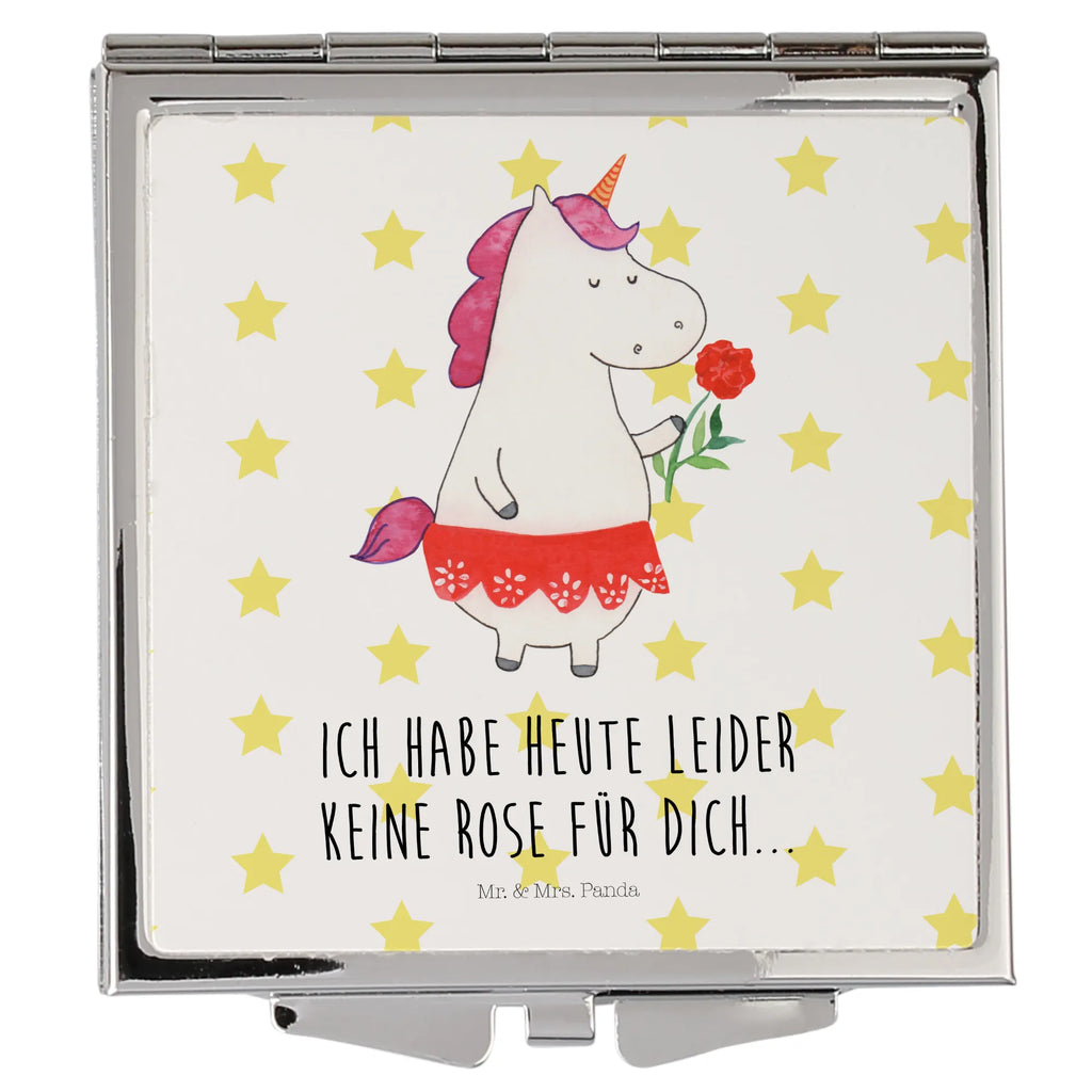 Kwadratowe lusterko do torebki jednorożec dama Jednorożec, jednorożce, dekoracje jednorożca, jednorożec