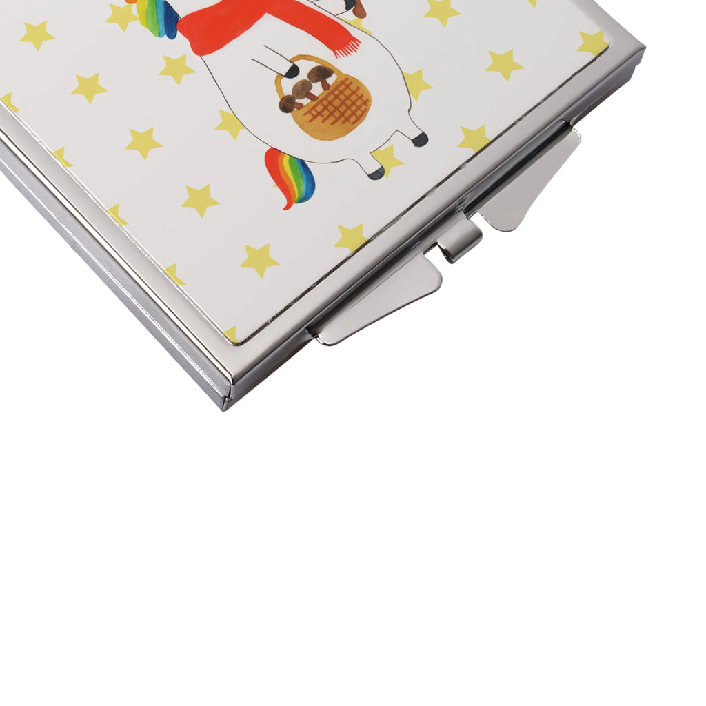 Handbag mirror unicorn Mushroom mirror, silver, handbag, make-up mirror, square, make up, unicorn, unicorns, Unicorn, Unicorns, Mushroom Collectors, Motivation, Love Causes, Mushrooms, Sayings