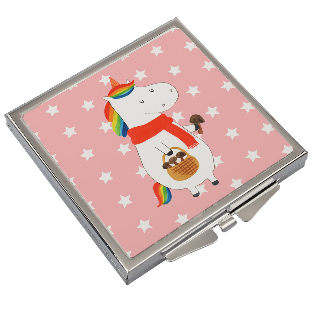 Handbag mirror unicorn Mushroom mirror, silver, handbag, make-up mirror, square, make up, unicorn, unicorns, Unicorn, Unicorns, Mushroom Collectors, Motivation, Love Causes, Mushrooms, Sayings