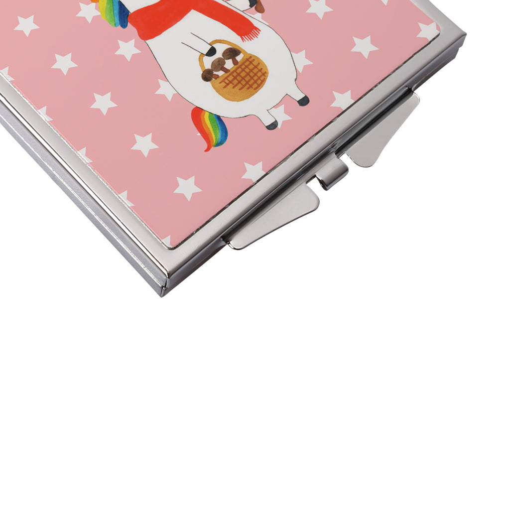 Handbag mirror unicorn Mushroom mirror, silver, handbag, make-up mirror, square, make up, unicorn, unicorns, Unicorn, Unicorns, Mushroom Collectors, Motivation, Love Causes, Mushrooms, Sayings