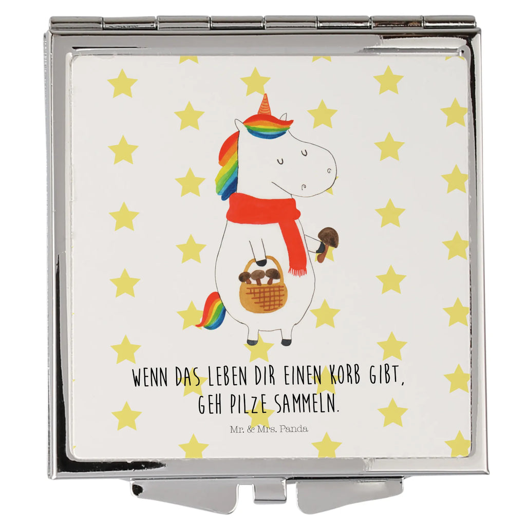 Handbag mirror unicorn Mushroom mirror, silver, handbag, make-up mirror, square, make up, unicorn, unicorns, Unicorn, Unicorns, Mushroom Collectors, Motivation, Love Causes, Mushrooms, Sayings