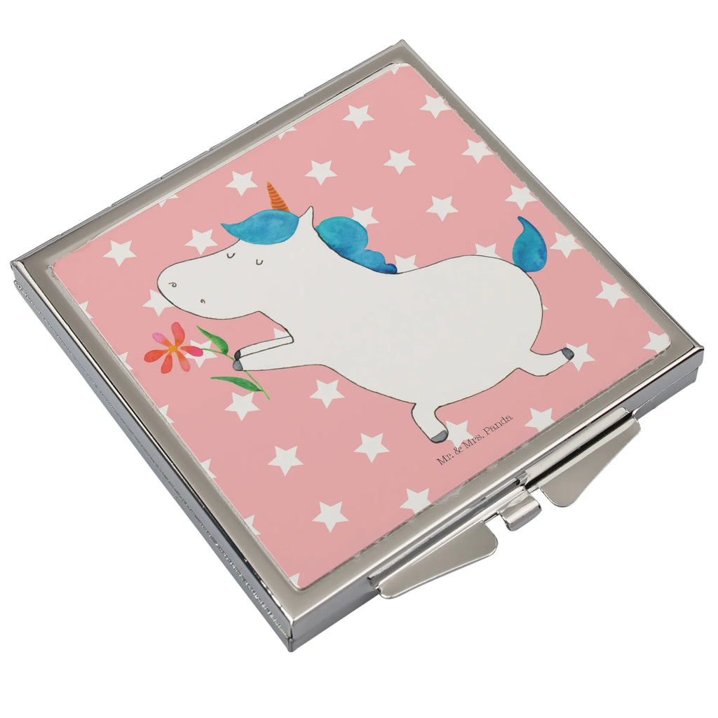 Handbag mirror unicorn flower make up, handbag, make-up mirror, mirror, silver, square, unicorn, unicorns, couple, love, marriage application, proof of love, partner, flower, engagement, request