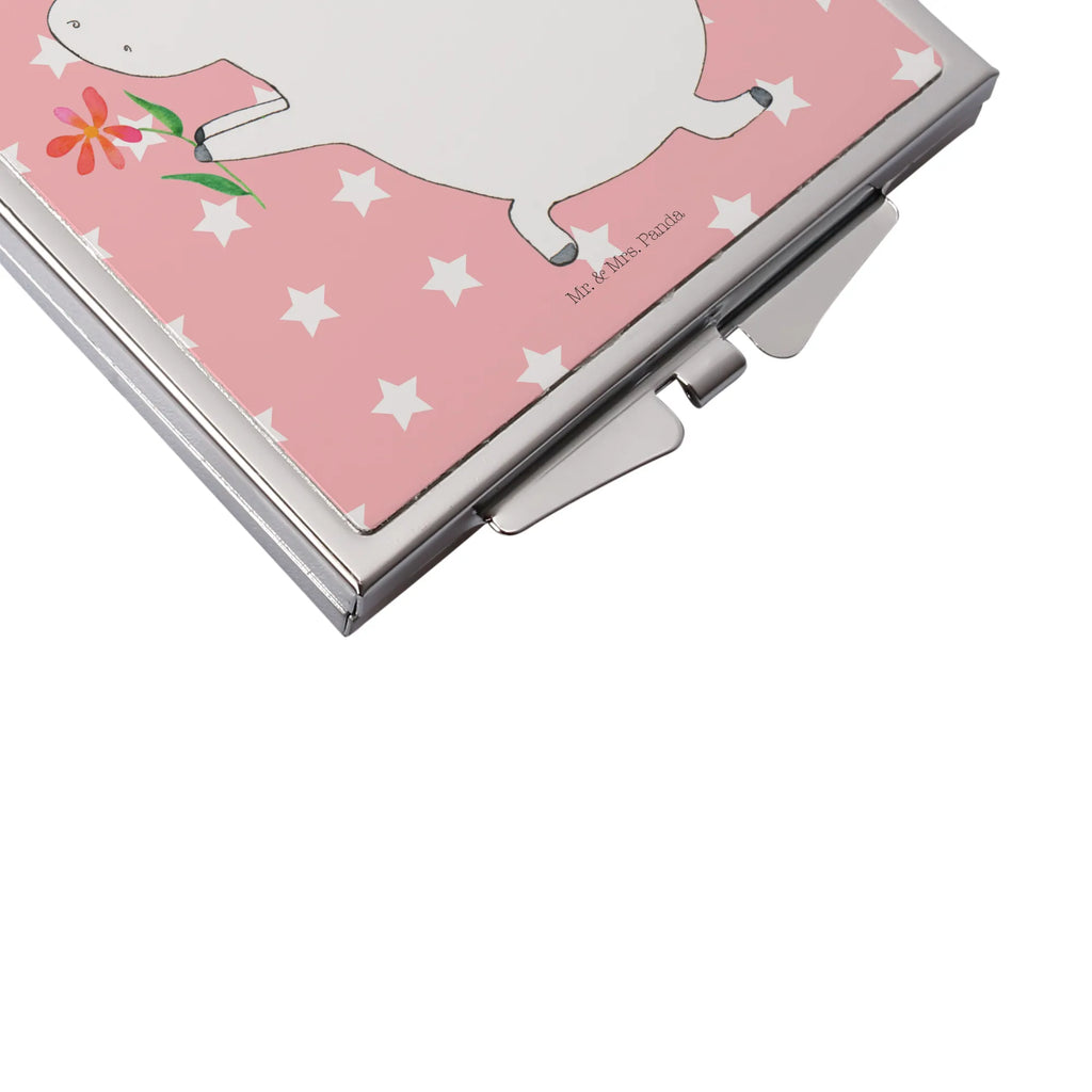 Handbag mirror unicorn flower make up, handbag, make-up mirror, mirror, silver, square, unicorn, unicorns, couple, love, marriage application, proof of love, partner, flower, engagement, request