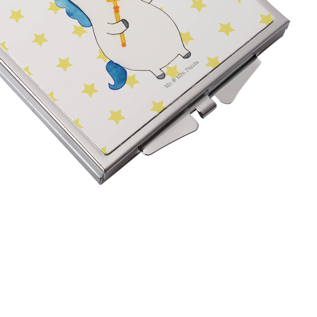 Kwadratowe lusterko do torebki jednorożec Król z mieczem Jednorożec, jednorożce, dekoracje jednorożca, jednorożec