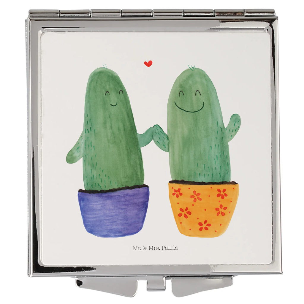 Handbag mirror cactus Love silver, make-up mirror, mirror, make up, handbag, square, cactus, cactuses, plants, cactus plant, small green cactus, love, reconciliation, couple, separation, quarrel, love message, engagement, wedding, friendship, proof of love, cactus love