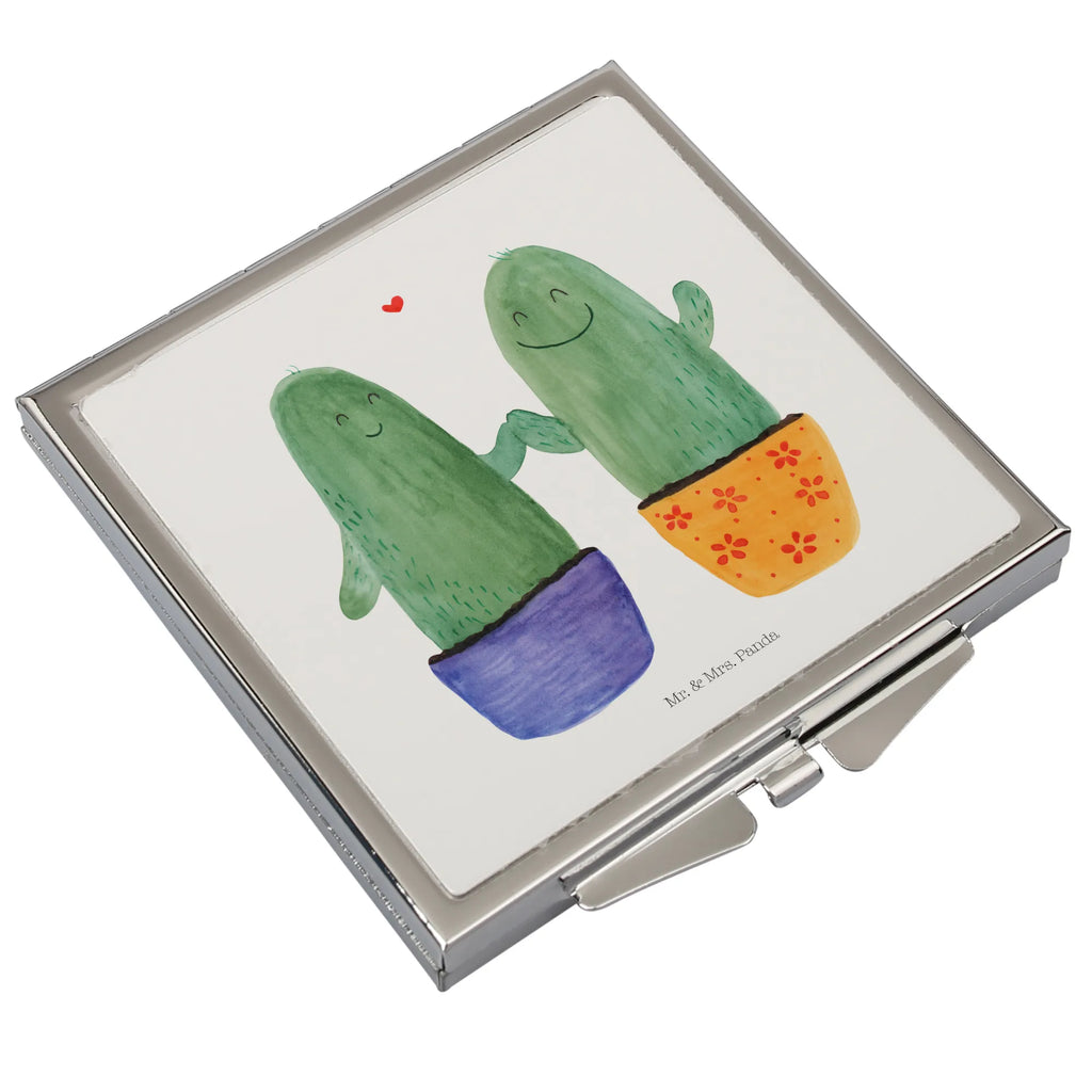 Handbag mirror cactus Love silver, make-up mirror, mirror, make up, handbag, square, cactus, cactuses, plants, cactus plant, small green cactus, love, reconciliation, couple, separation, quarrel, love message, engagement, wedding, friendship, proof of love, cactus love