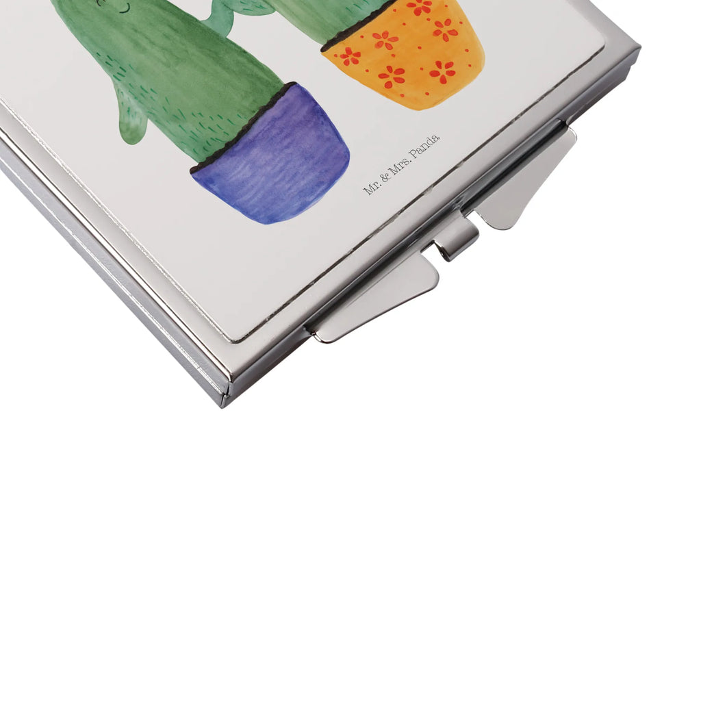 Handbag mirror cactus Love silver, make-up mirror, mirror, make up, handbag, square, cactus, cactuses, plants, cactus plant, small green cactus, love, reconciliation, couple, separation, quarrel, love message, engagement, wedding, friendship, proof of love, cactus love