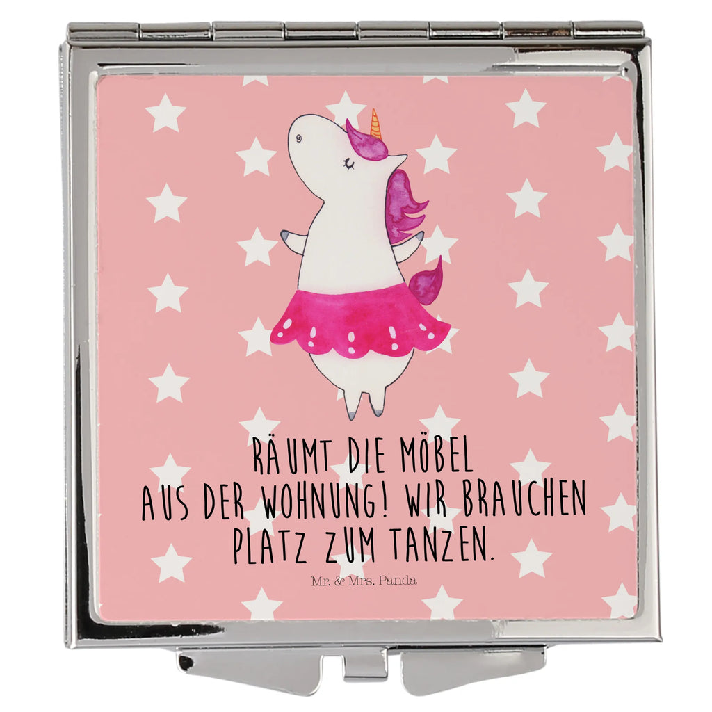 Kwadratowe lusterko do torebki Jednorożec balerina Jednorożec, jednorożce, dekoracje jednorożca, jednorożec