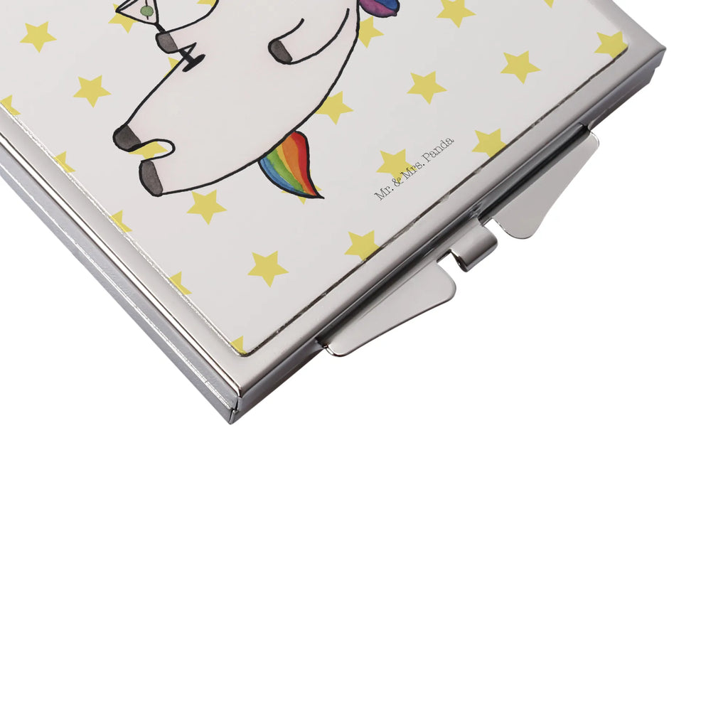 Handbag mirror unicorn cocktail mirror, make-up mirror, handbag, make up, silver, square, unicorn, unicorns, birthday, girlfriend present, party, fun, rum, caipirinha, champagne, girlfriend gift, celebrating