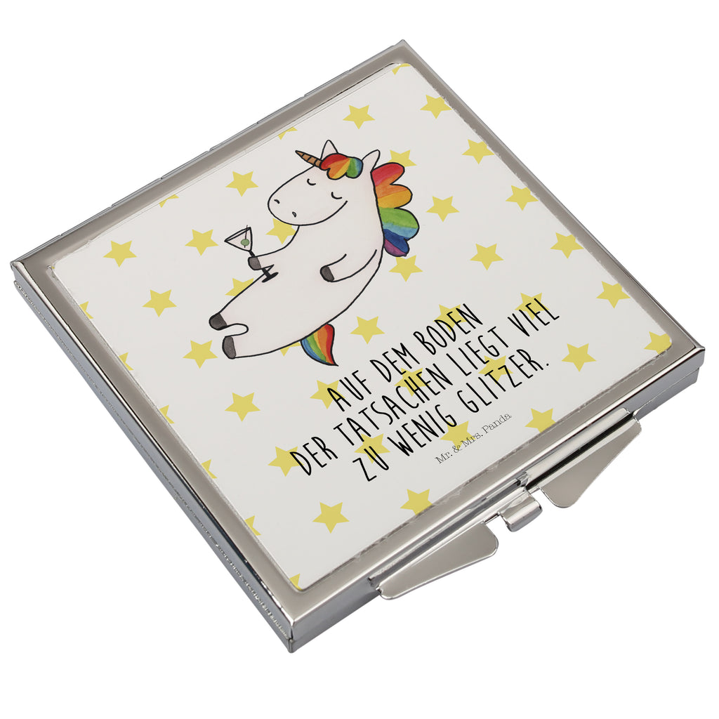 Handbag mirror unicorn cocktail mirror, make-up mirror, handbag, make up, silver, square, unicorn, unicorns, birthday, girlfriend present, party, fun, rum, caipirinha, champagne, girlfriend gift, celebrating