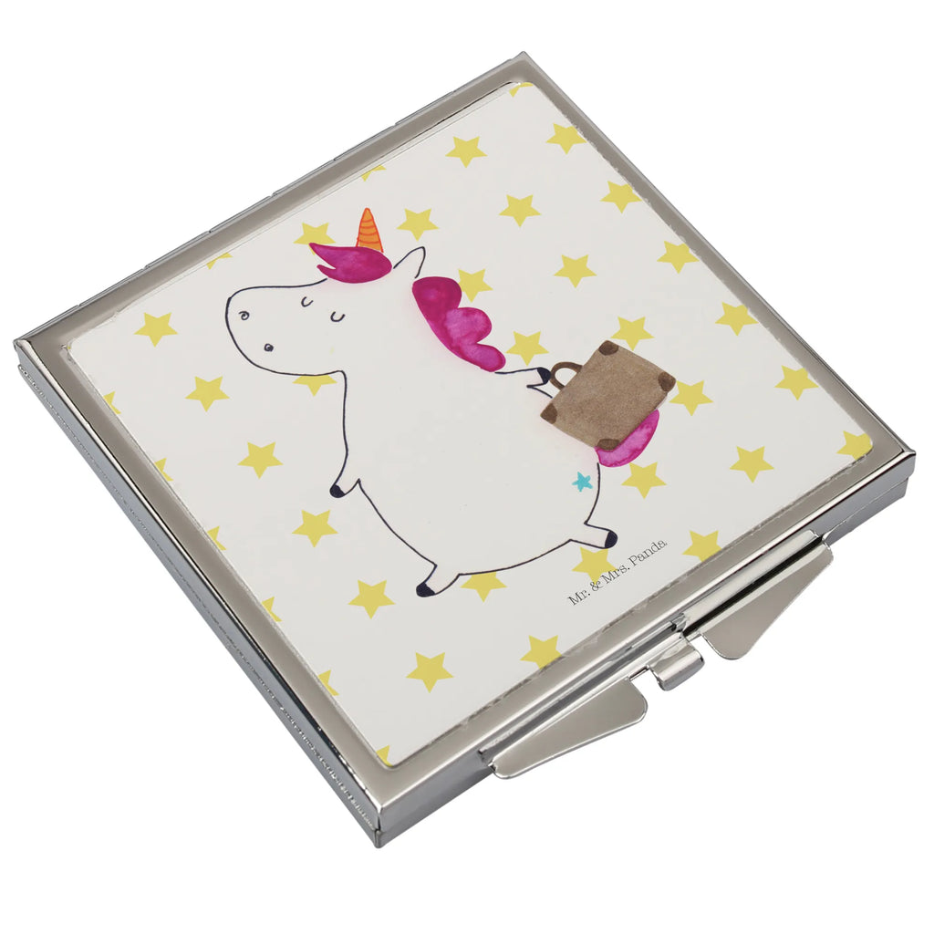 Kwadratowe lusterko do torebki Jednorożec walizka Jednorożec, jednorożce, dekoracje jednorożca, jednorożec