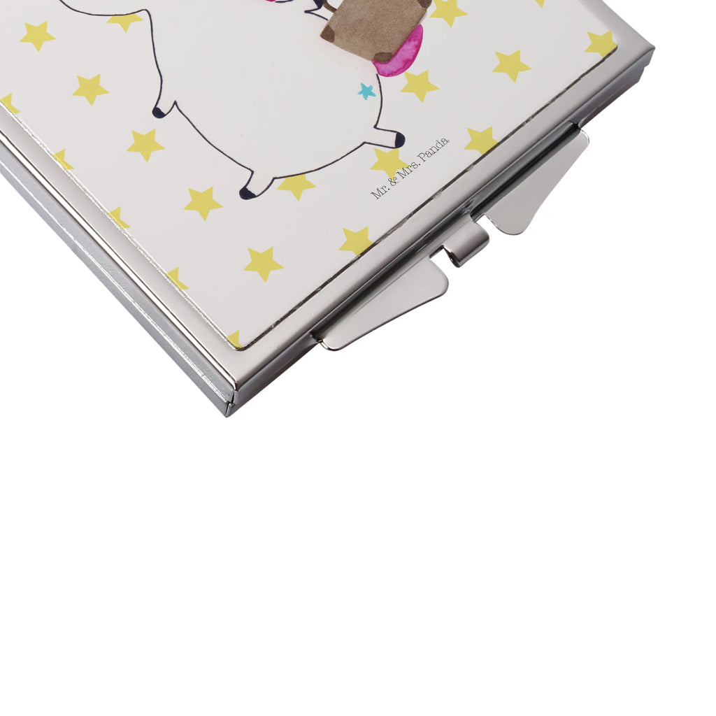 Kwadratowe lusterko do torebki Jednorożec walizka Jednorożec, jednorożce, dekoracje jednorożca, jednorożec