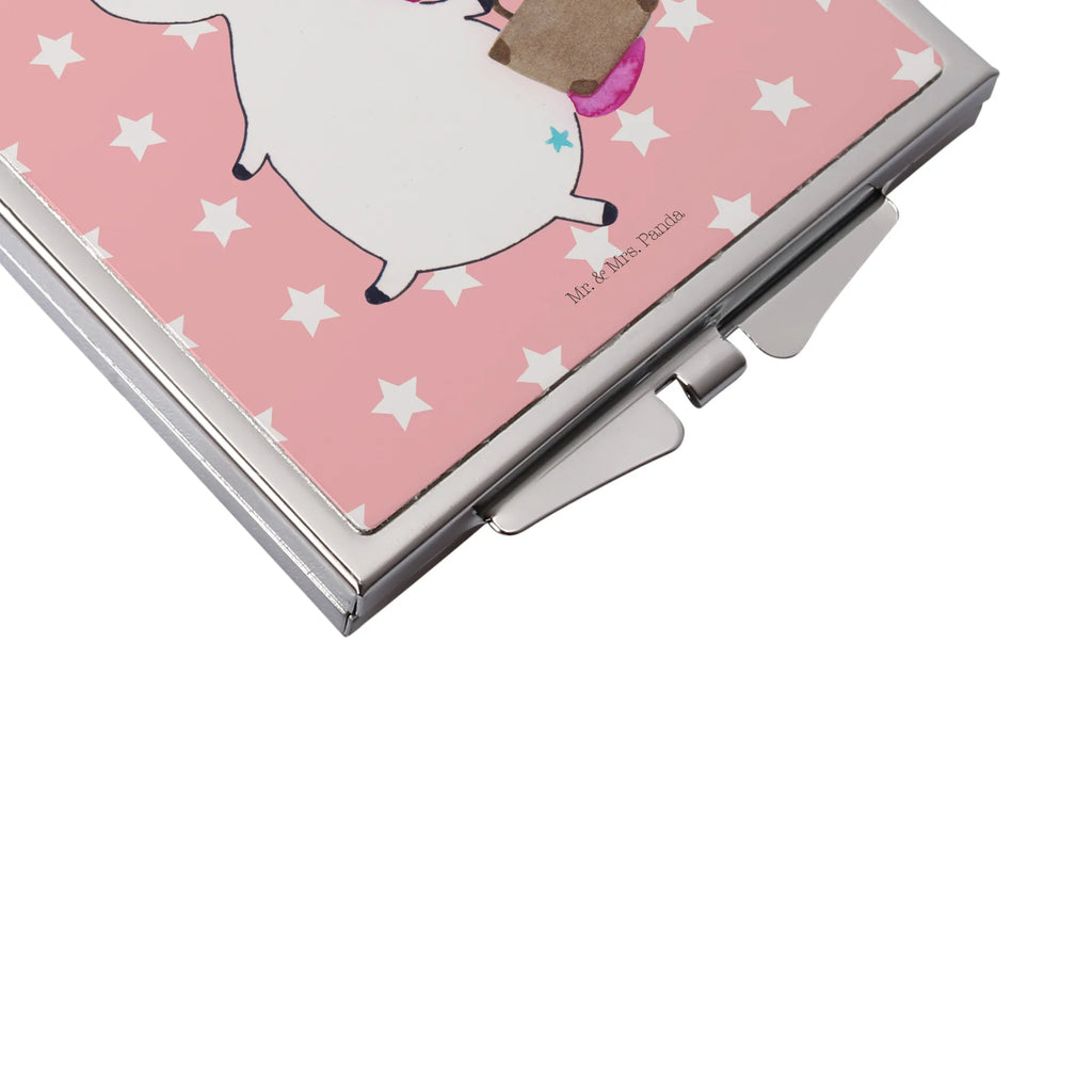 Kwadratowe lusterko do torebki Jednorożec walizka Jednorożec, jednorożce, dekoracje jednorożca, jednorożec