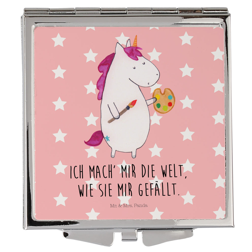 Handtaschenspiegel quadratisch Einhorn Künstler Vintage Kompaktspiegel, Tragbarer Spiegel, Handspiegel Mit Hülle, Klappbarer Handspiegel, Reise Spiegel, Quadratischer Handspiegel, Silber, Klappspiegel, Mini Spiegel, Spiegel Für Schminktasche, Handspiegel Zum Mitnehmen, Schminkspiegel Kompakt, Handspiegel Für Damen, Design Taschenspiegel, Schminkspiegel To Go, Spiegel Für Unterwegs, Taschen-Kosmetikspiegel, Spiegel Für Handtasche, Kompaktspiegel, Handtaschenspiegel, Handspiegel Geschenkidee, Spiegel Für Make-Up Tasche, Runder Taschenspiegel, Klappbarer Taschenspiegel, Deko Handspiegel, Taschenspiegel, Kosmetikspiegel Klein, Einhörner, Einhorn, Unicorn, Einhorn Deko, Stift, Welt, Farbe, Zeichnen, Englisch, Malen, Geschenk, Artist, Künstler, Maler, Pinsel