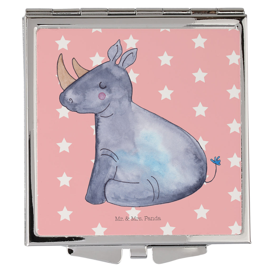 Handbag mirror unicorn rhino silver, mirror, handbag, make-up mirror, make up, square, unicorn, unicorns, funny saying, zoo, funny, Unicorn, rhinoceros, unicorn love, unicornpower, unicorn saying, rhino, witty, glitter, rainbow