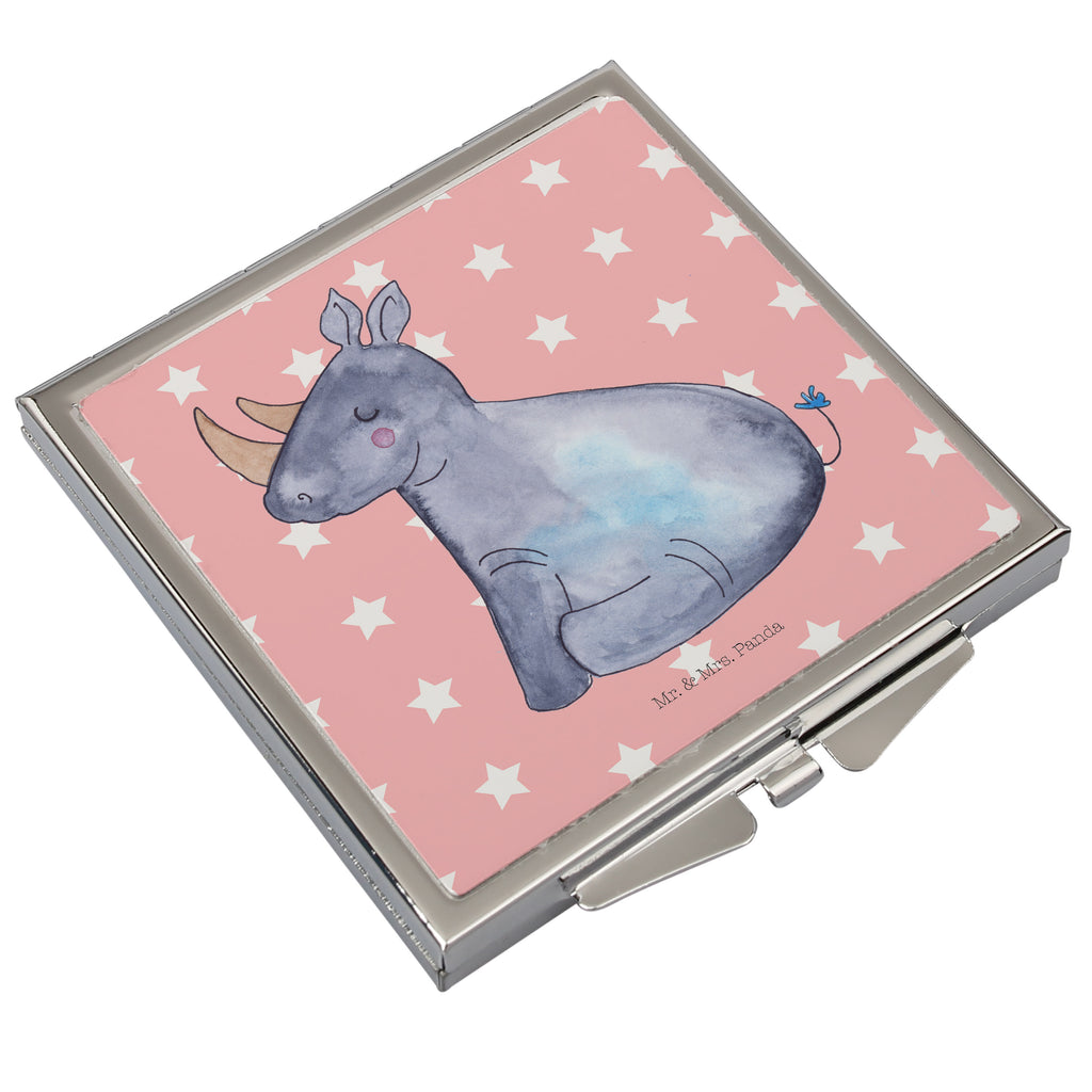 Handbag mirror unicorn rhino silver, mirror, handbag, make-up mirror, make up, square, unicorn, unicorns, funny saying, zoo, funny, Unicorn, rhinoceros, unicorn love, unicornpower, unicorn saying, rhino, witty, glitter, rainbow