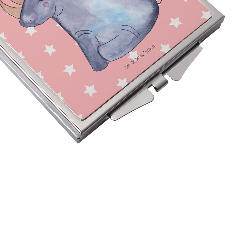 Handbag mirror unicorn rhino silver, mirror, handbag, make-up mirror, make up, square, unicorn, unicorns, funny saying, zoo, funny, Unicorn, rhinoceros, unicorn love, unicornpower, unicorn saying, rhino, witty, glitter, rainbow