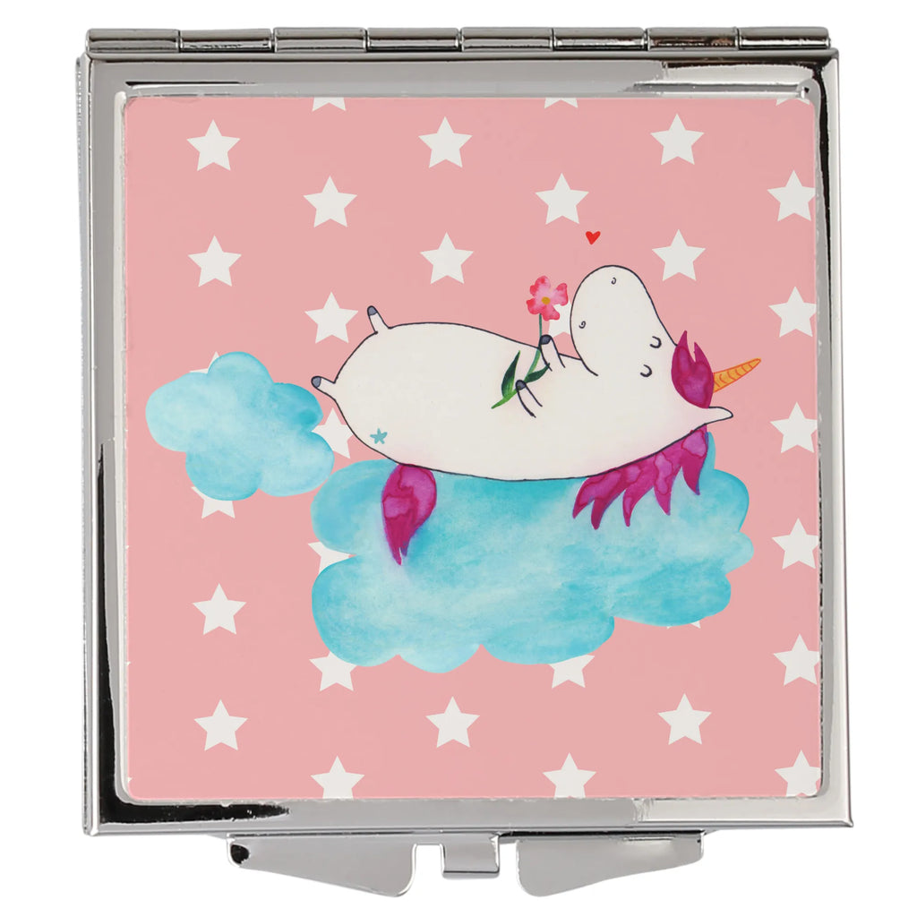 Handbag mirror unicorn In love mirror, make up, square, make-up mirror, silver, handbag, unicorn, unicorns, Unicorns, Unicorn, girlfriend gift, Love Proof, cloud, Girlfriend present, Love